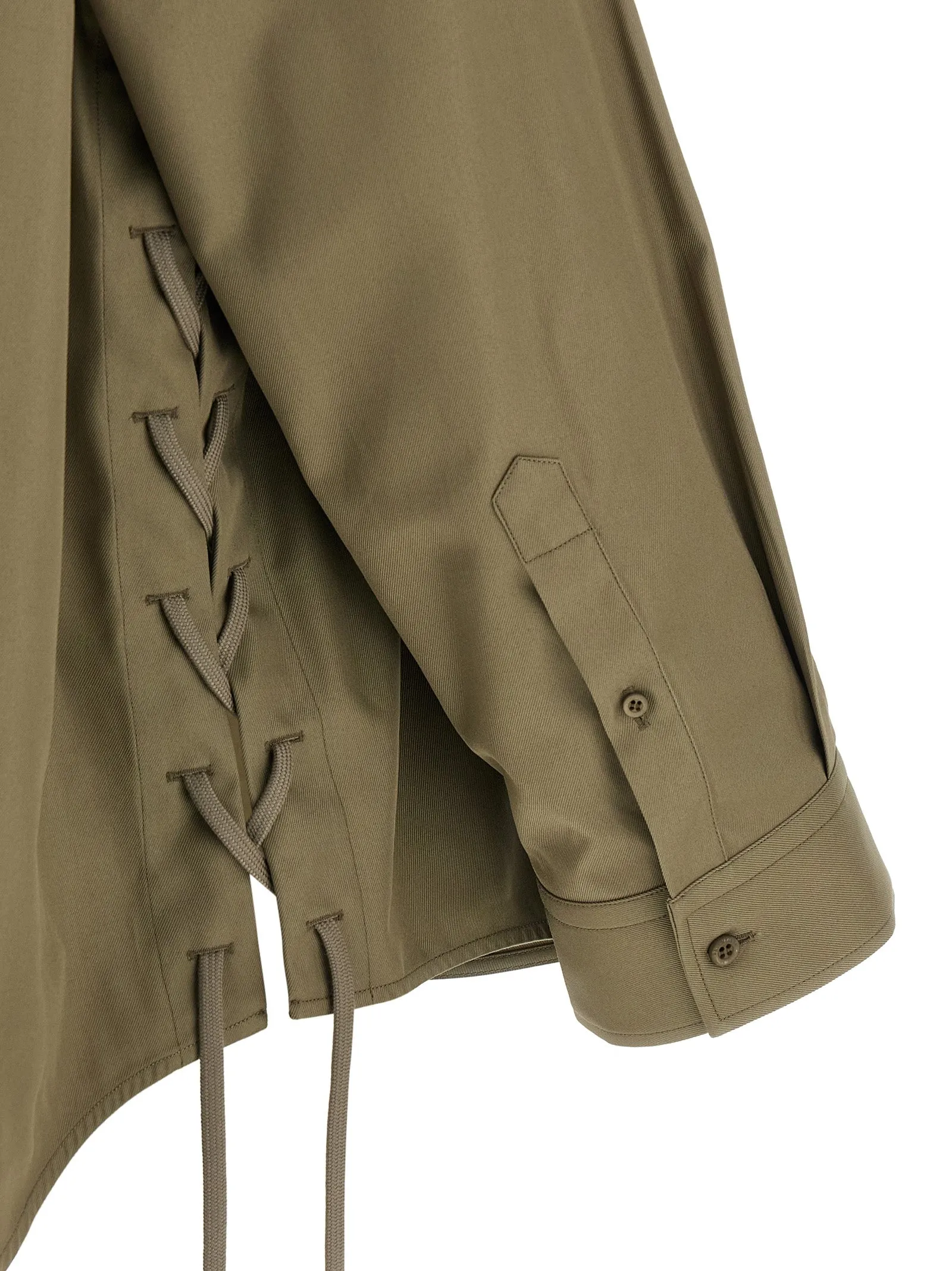 Lace-Up Shirt And Blouse Green sold by Wanan Luxury product image thumbnail 4