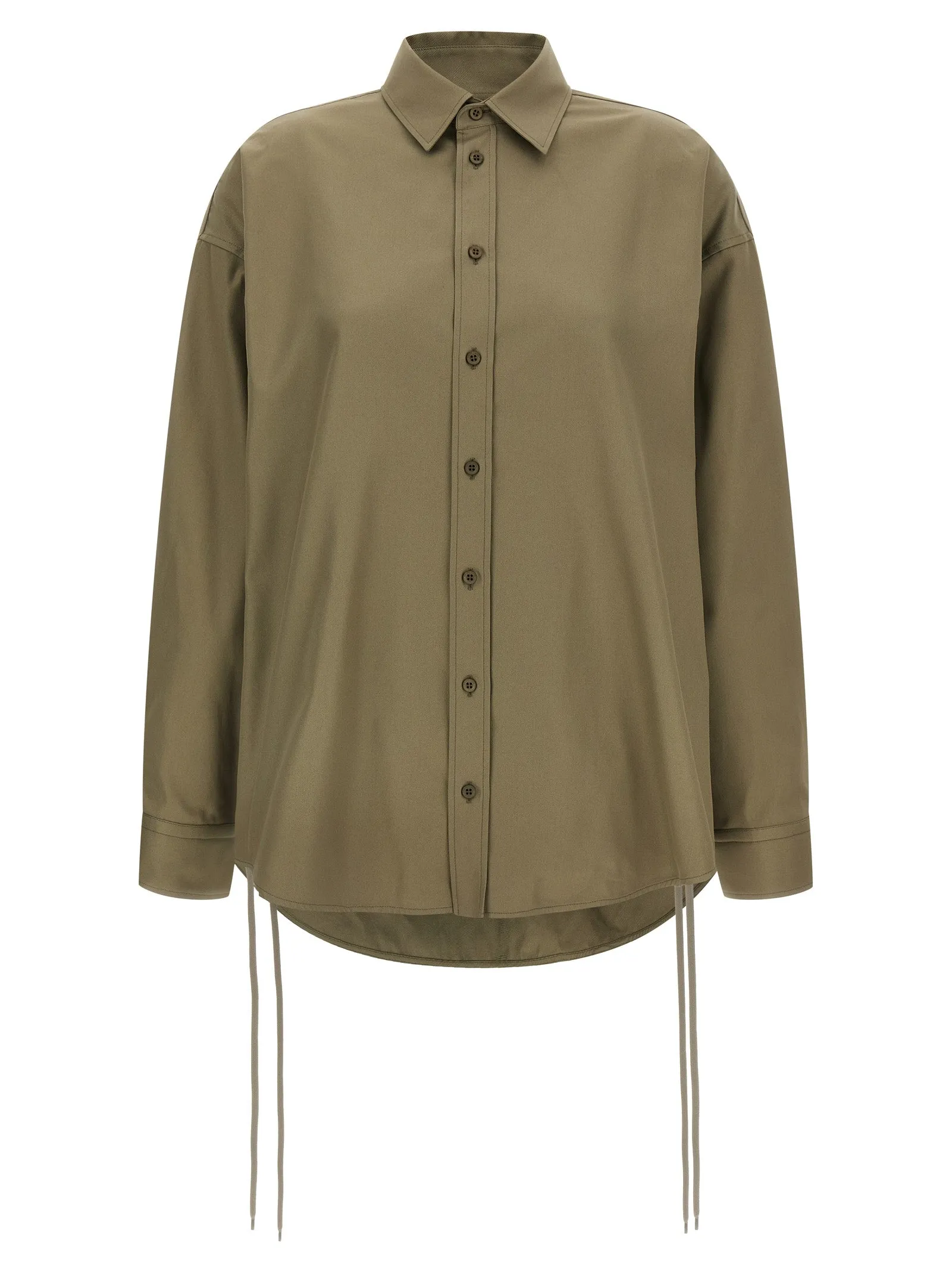 Lace-Up Shirt And Blouse Green sold by Wanan Luxury