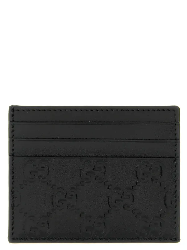 Gg Emblem Wallets And Card Holders Black made by Gucci