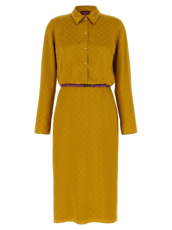 Gg Dresses Yellow made by Gucci