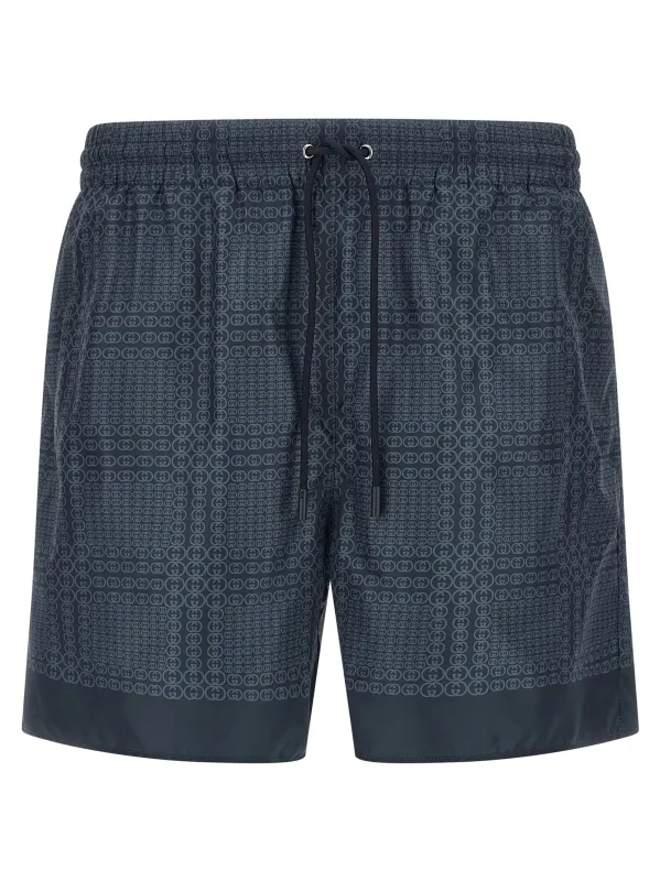 Gucci Incrocio Gg Beachwear Blue made by Gucci