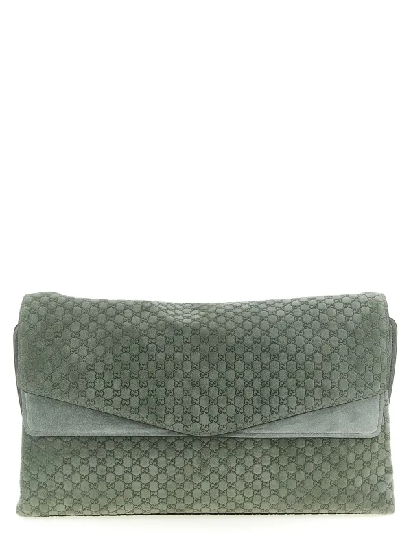 Gg Large Suede Shoulder Bag Shoulder Bags Green made by Gucci