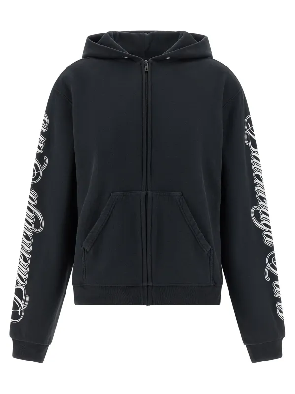 Cursive Sweatshirt Black made by Balenciaga
