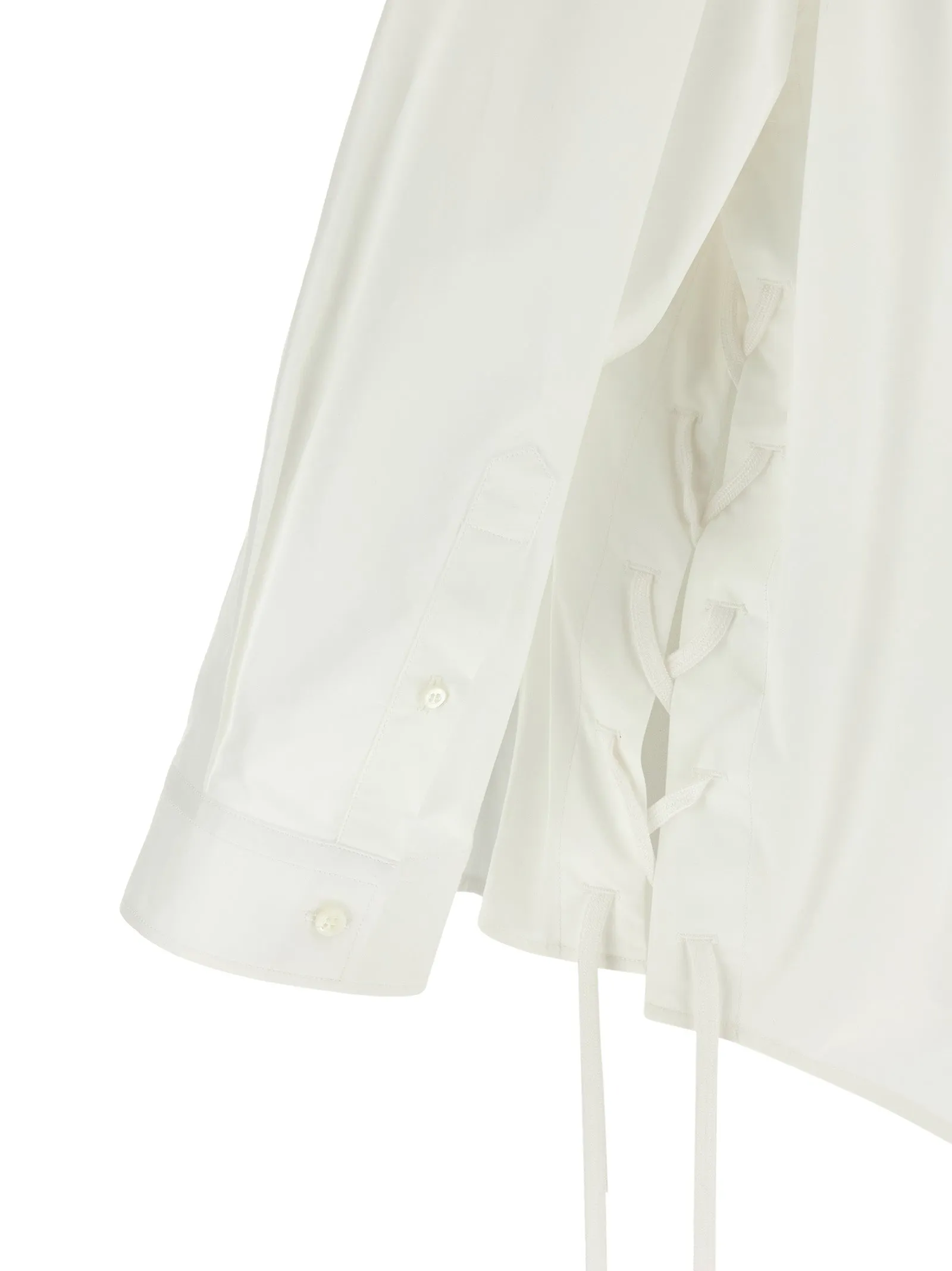 Lace-Up Shirt And Blouse White sold by Wanan Luxury product image thumbnail 4