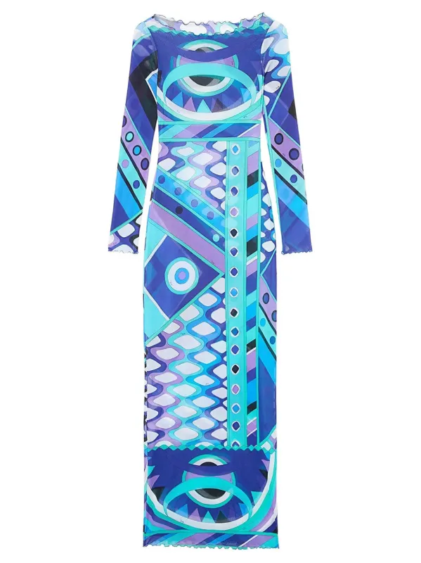 Vivara Print Tulle Dress made by Emilio Pucci