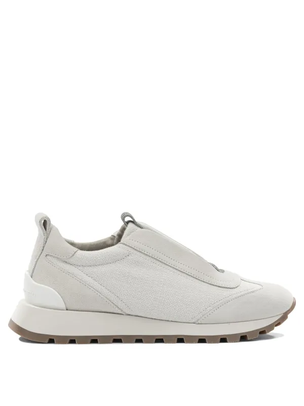 Precious Detail Sneakers & Slip-On Grey made by Brunello Cucinelli