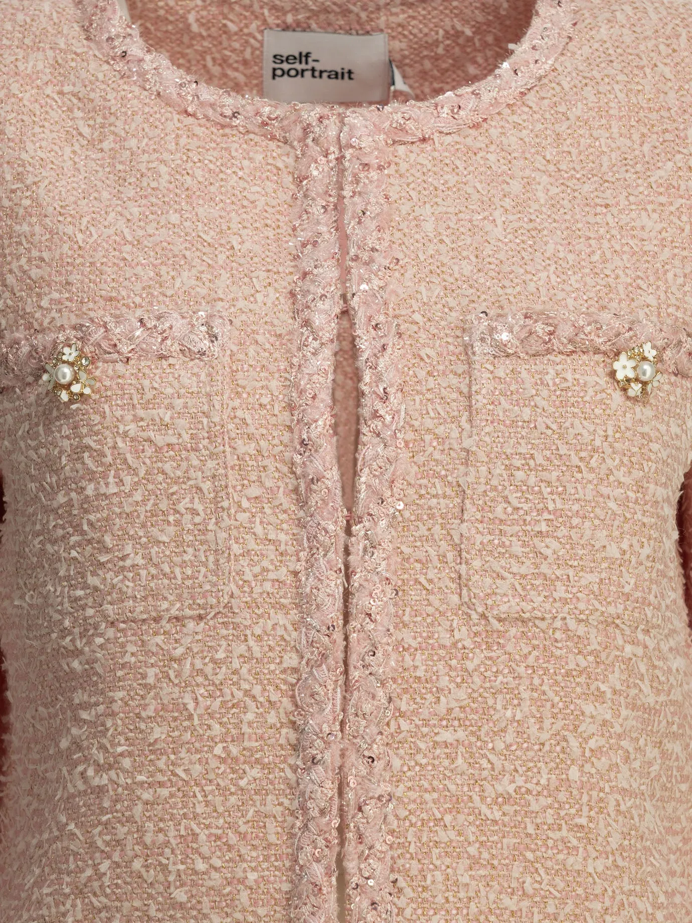 Bouclé Blazer Jackets And Coats Pink sold by Wanan Luxury product image thumbnail 3