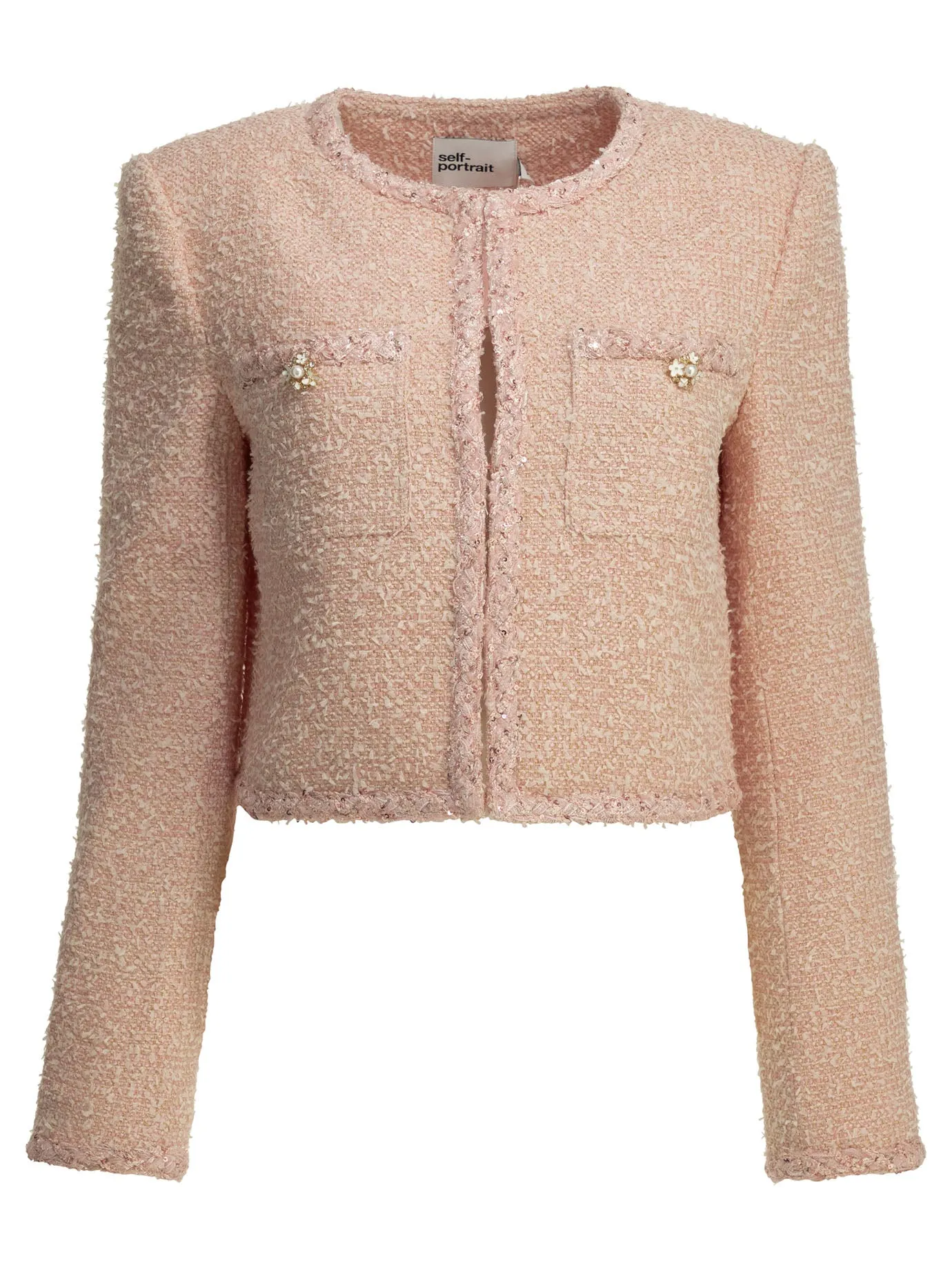 Bouclé Blazer Jackets And Coats Pink sold by Wanan Luxury