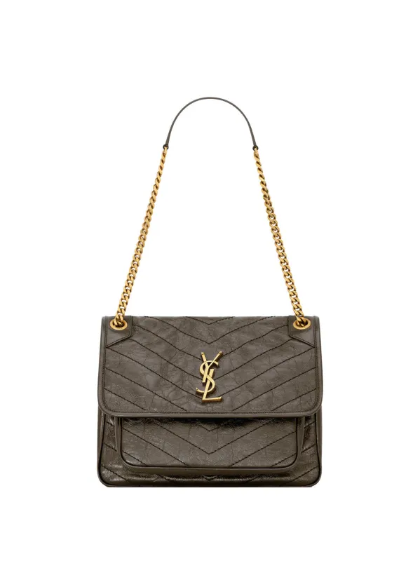 Niki Medium Soft Bag In Vintage Leather made by Yves Saint Laurent