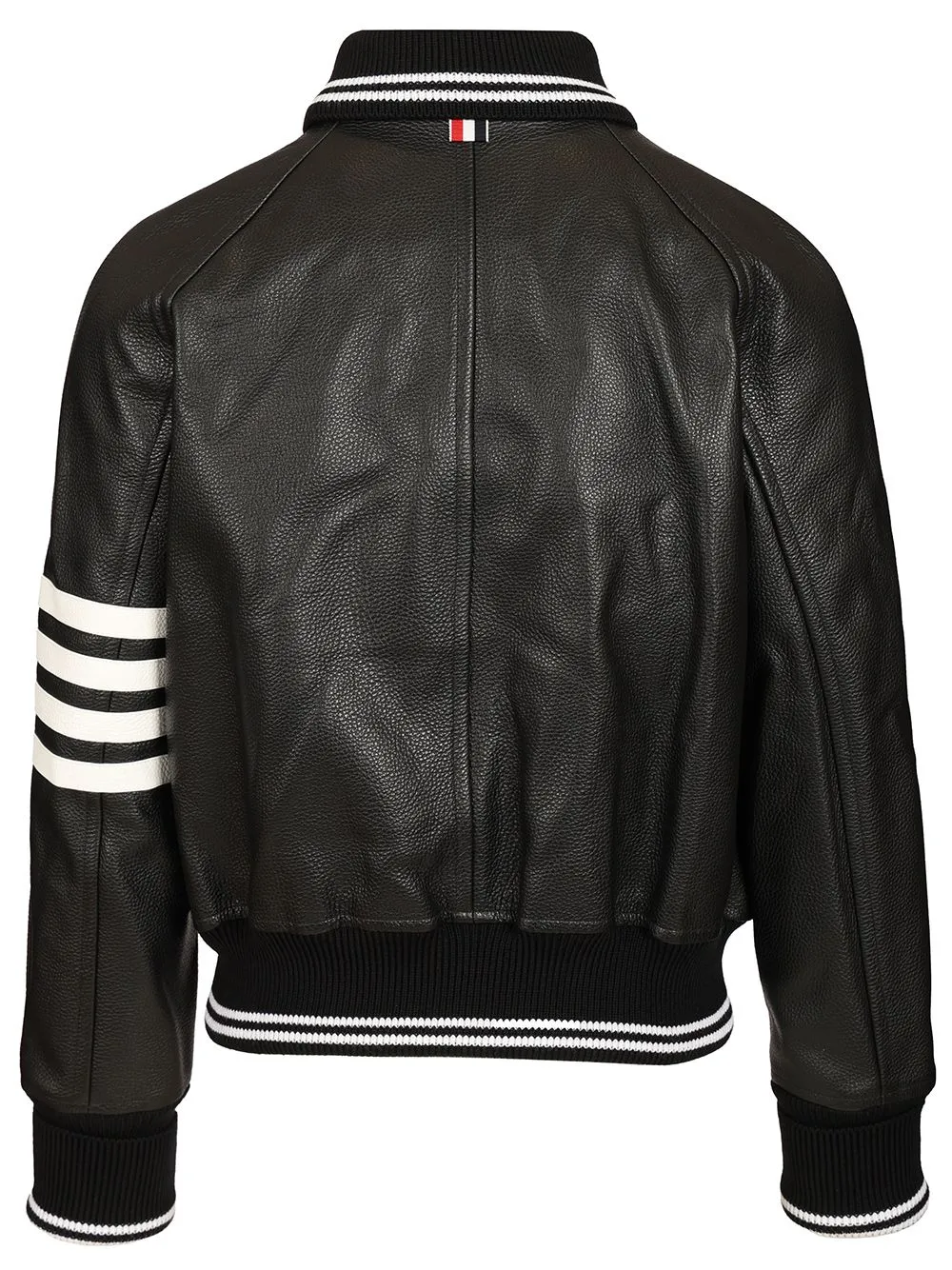 4-Bar Leather Bomber Jacket Black sold by Wanan Luxury product image thumbnail 2