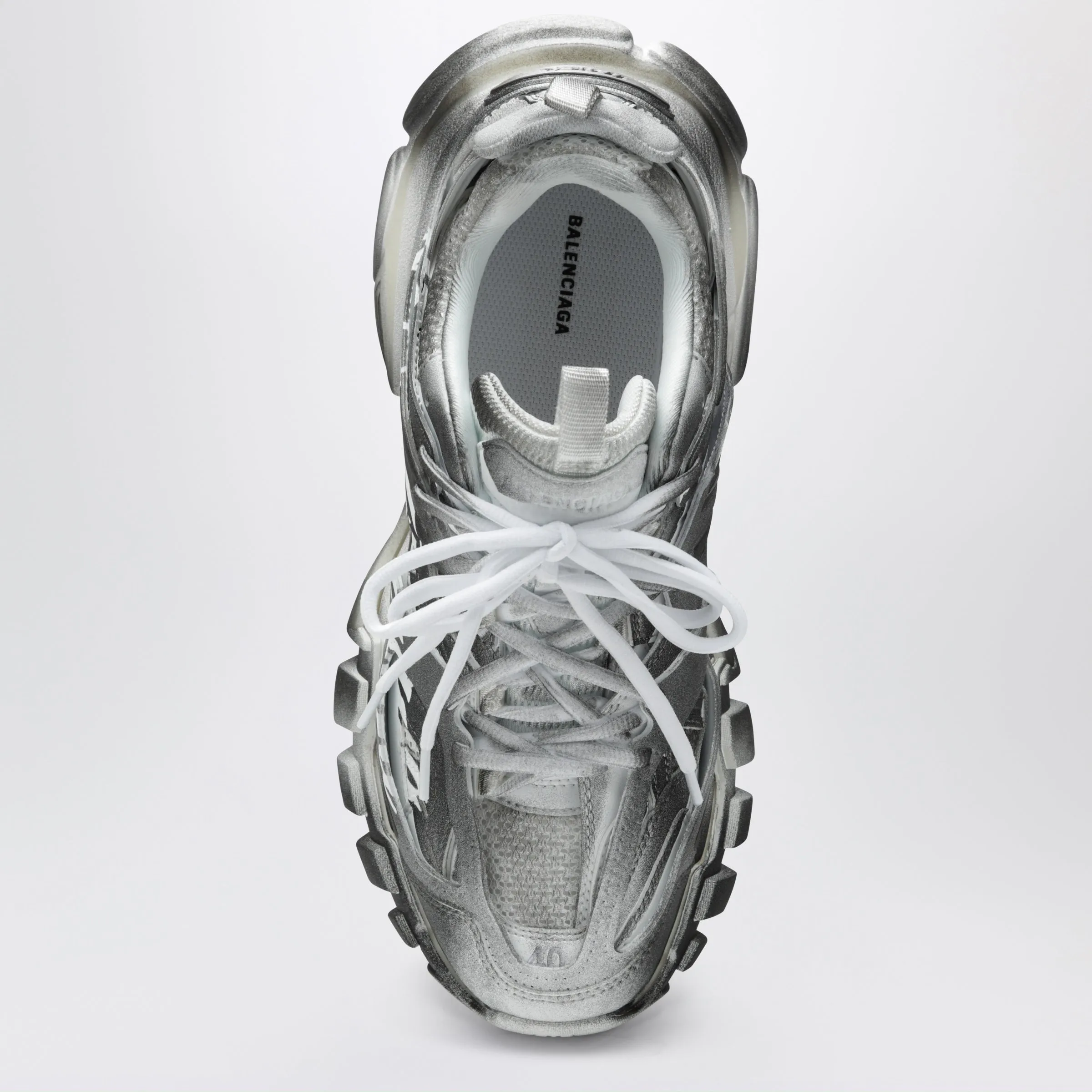 Track Stencil Logo Sneakers In Black/White sold by Wanan Luxury product image thumbnail 3