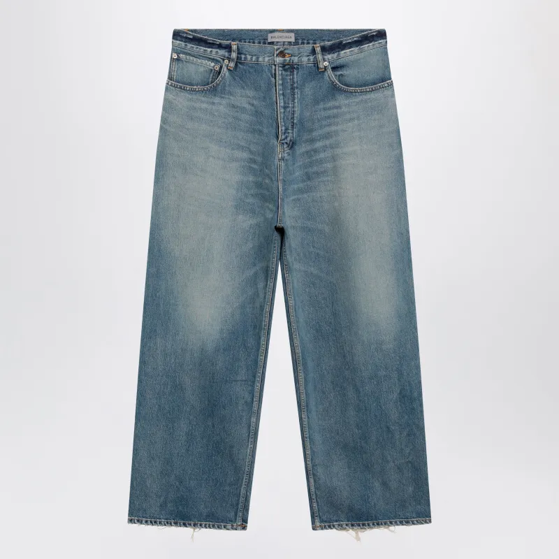 Baggy Jeans In Blue Cotton Denim made by Balenciaga