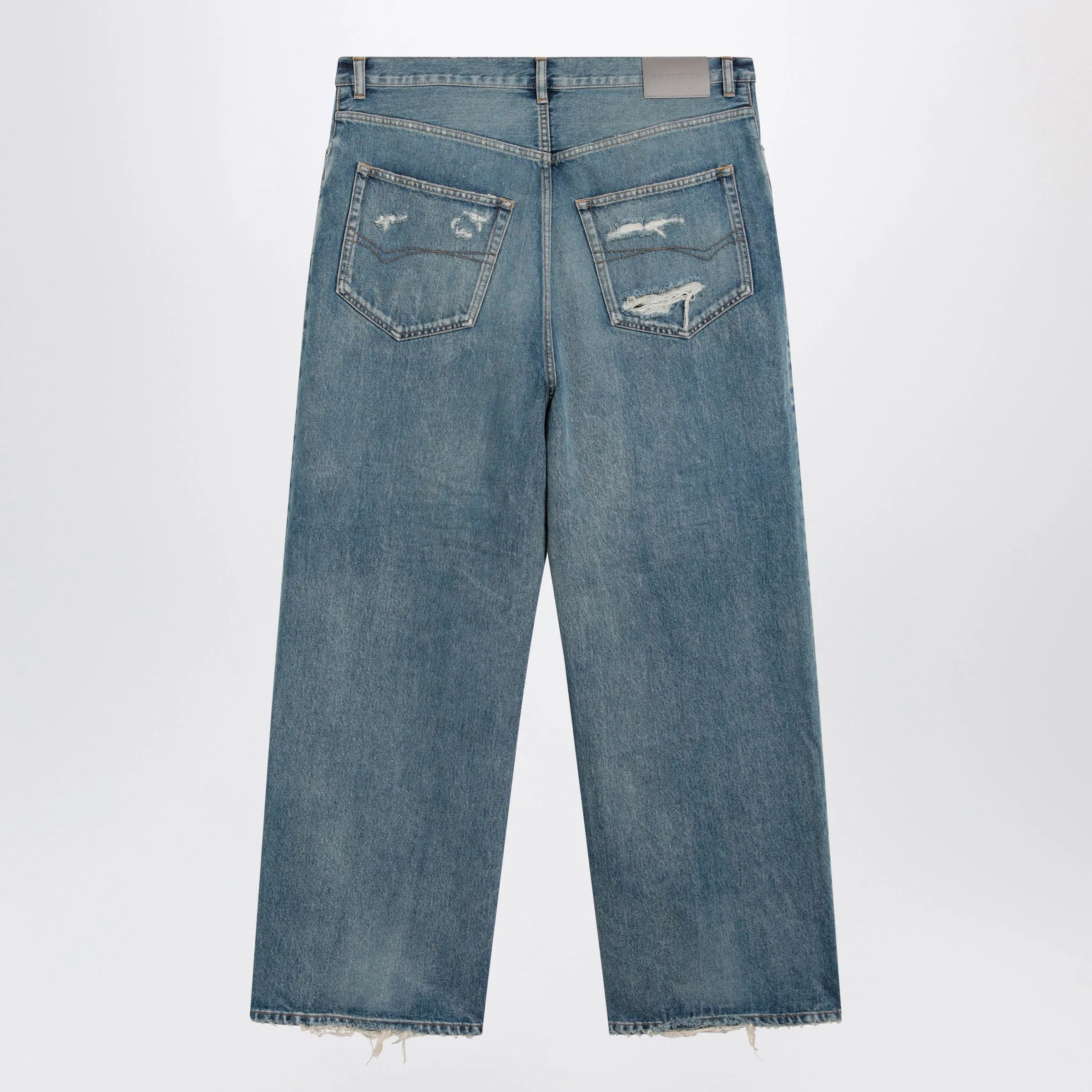 Baggy Jeans In Blue Cotton Denim sold by Wanan Luxury product image thumbnail 2