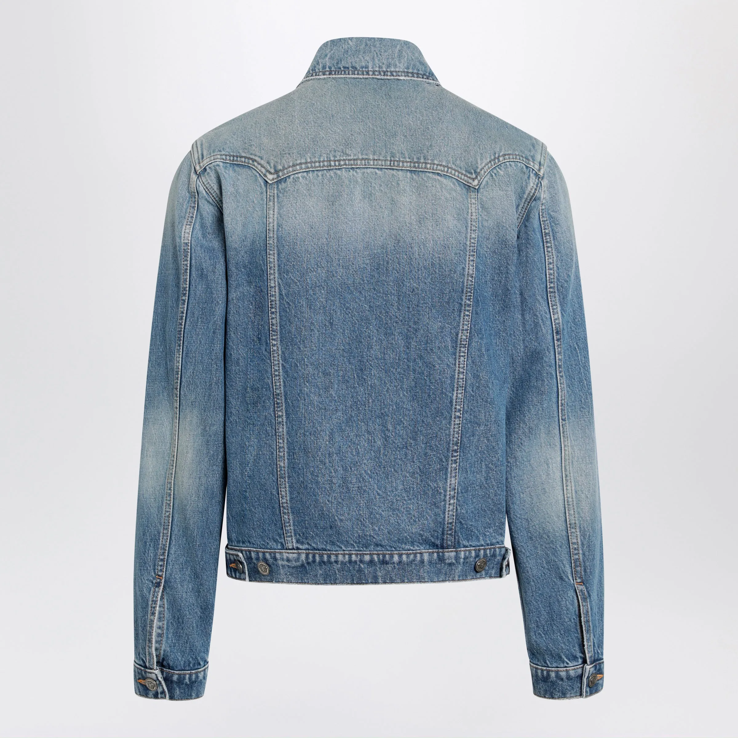 Medium Blue Stonewashed Denim Jacket sold by Wanan Luxury product image thumbnail 2