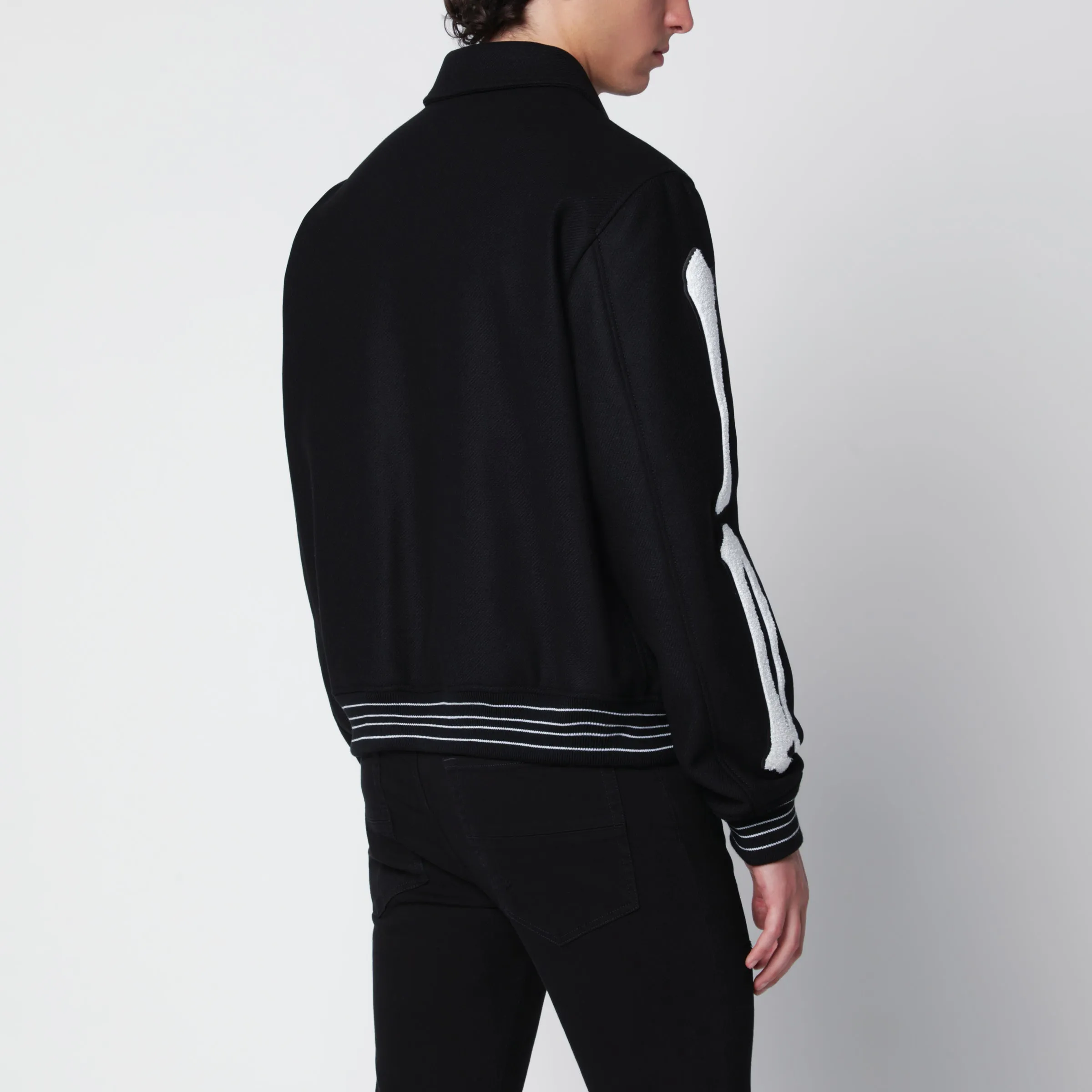 Black Wool Blend Jacket With Logo sold by Wanan Luxury product image thumbnail 3