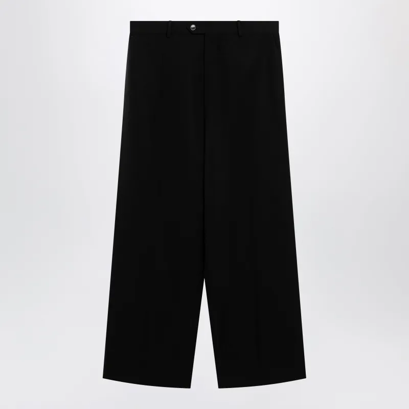 Wide-Leg Tailored Trousers In Black Twill made by Balenciaga