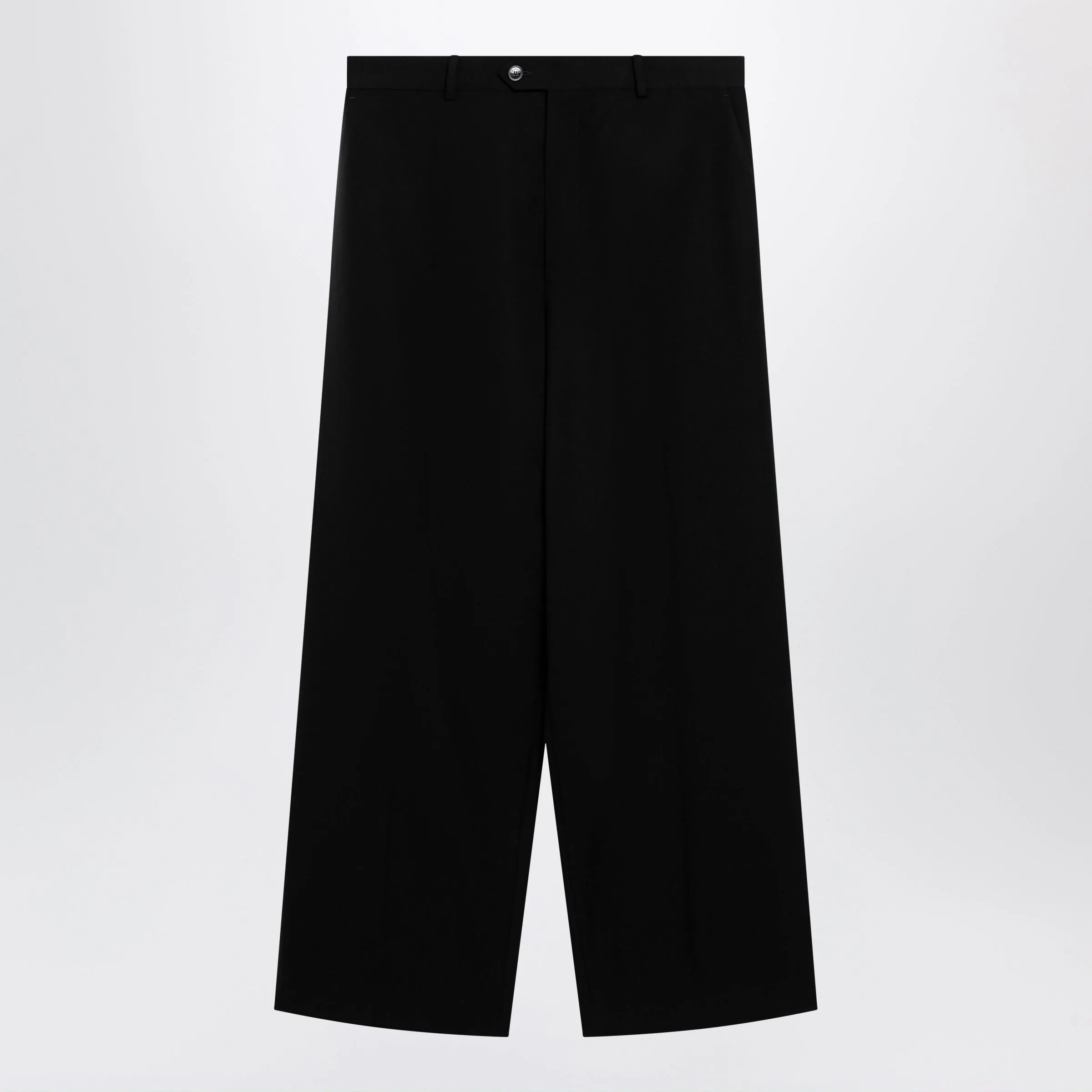 Wide-Leg Tailored Trousers In Black Twill sold by Wanan Luxury