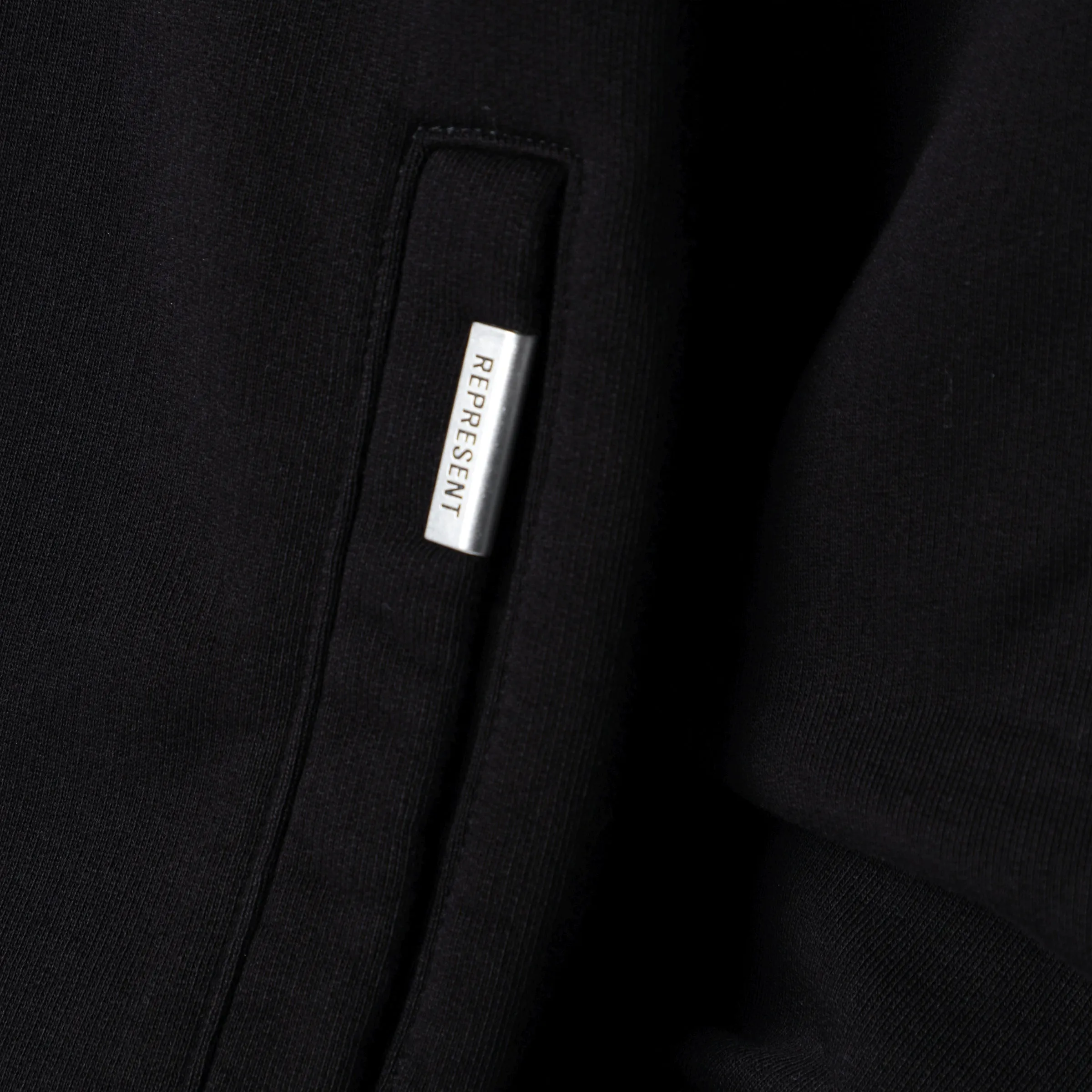 Black Cotton Zip-Up Hoodie sold by Wanan Luxury product image thumbnail 2