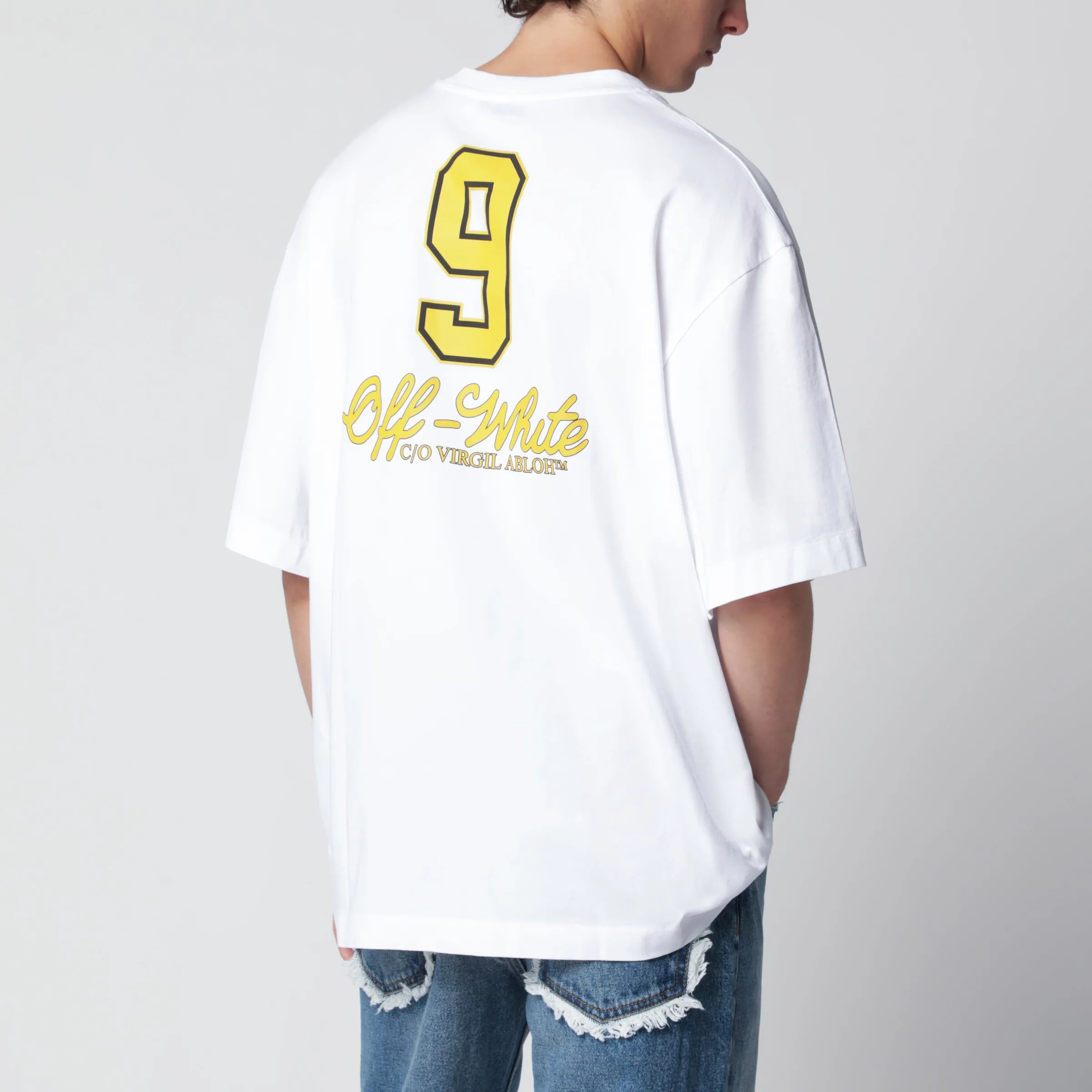 Off-White White T-Shirt With Logo Prints sold by Wanan Luxury product image thumbnail 2