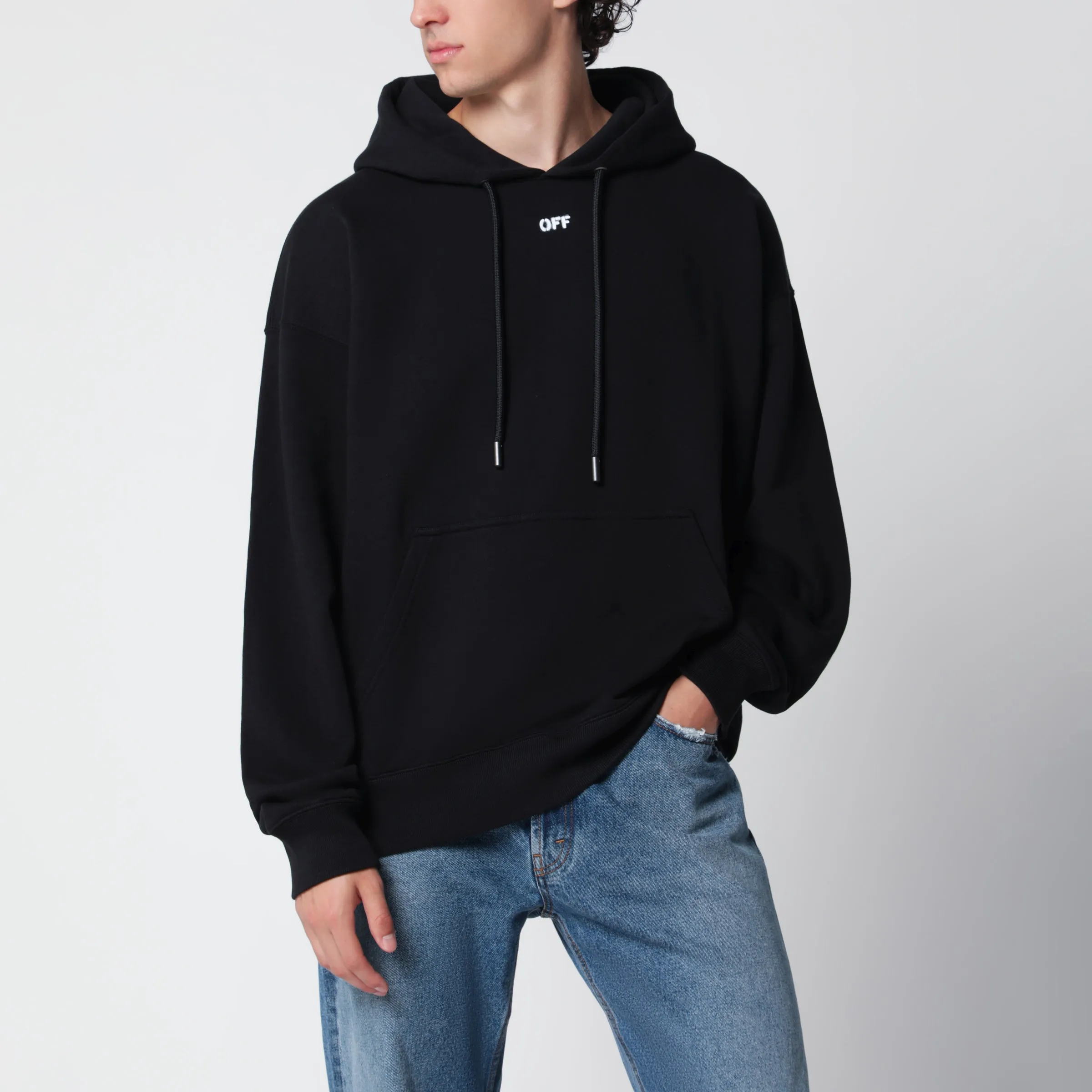 Off-White Black Hoodie With Arrow Print sold by Wanan Luxury