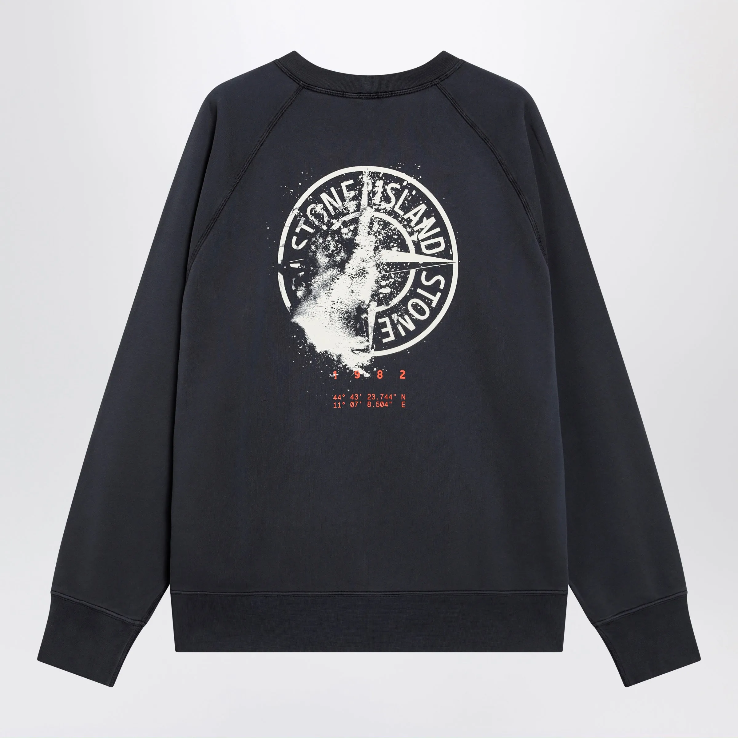 Navy Blue Cotton Sweatshirt With Logo Prints sold by Wanan Luxury product image thumbnail 2
