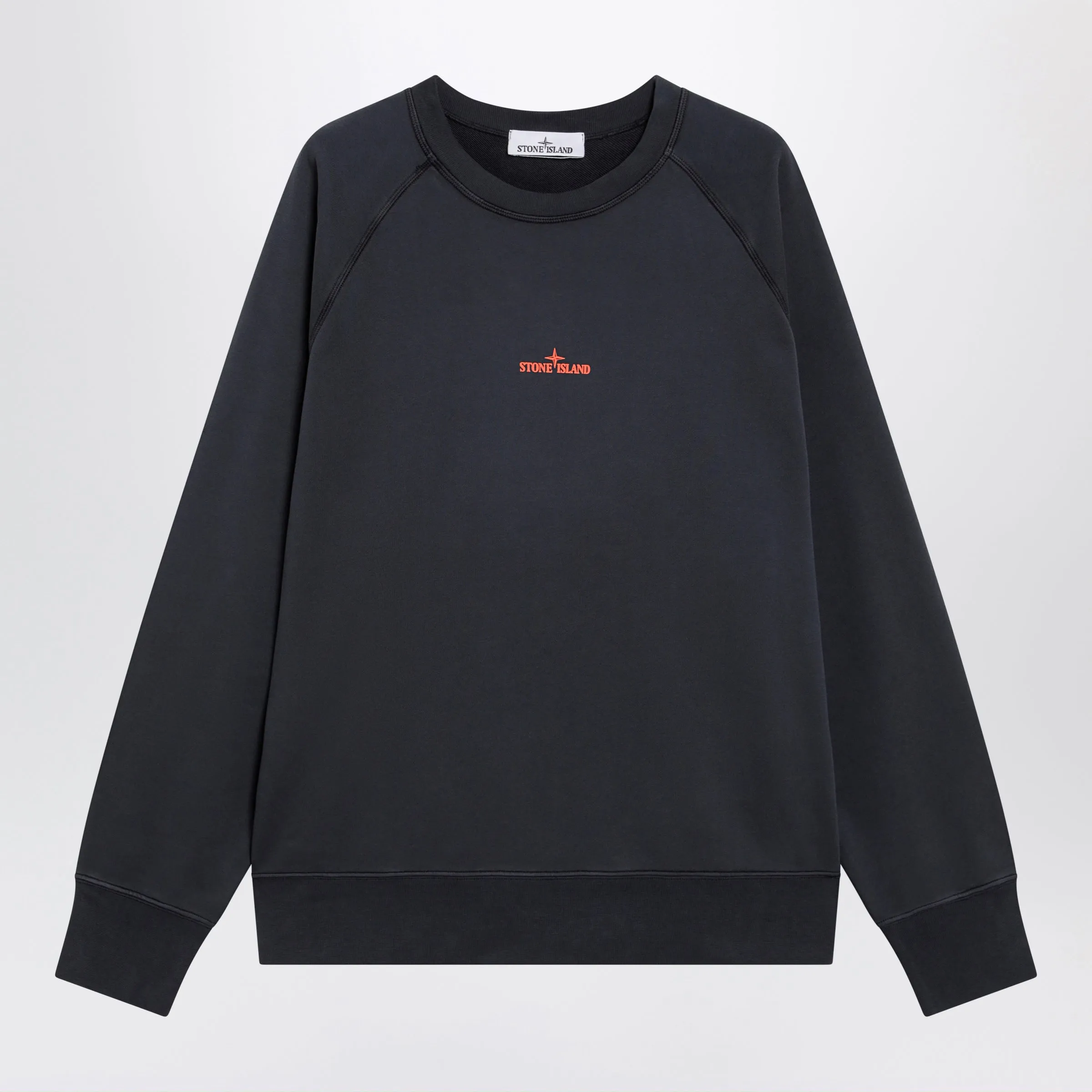 Navy Blue Cotton Sweatshirt With Logo Prints sold by Wanan Luxury