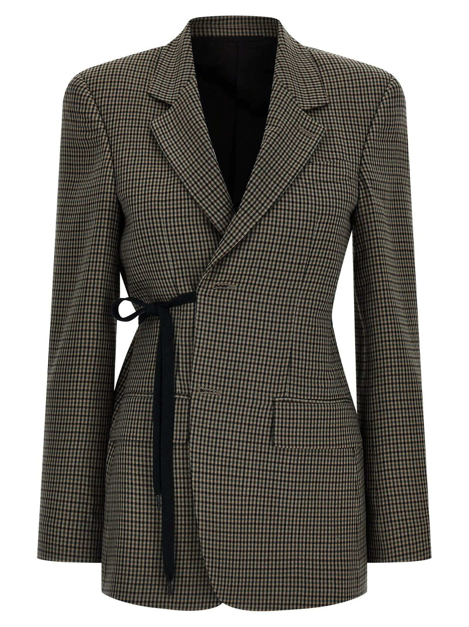 Wrap Tailored Blazers Brown sold by Wanan Luxury