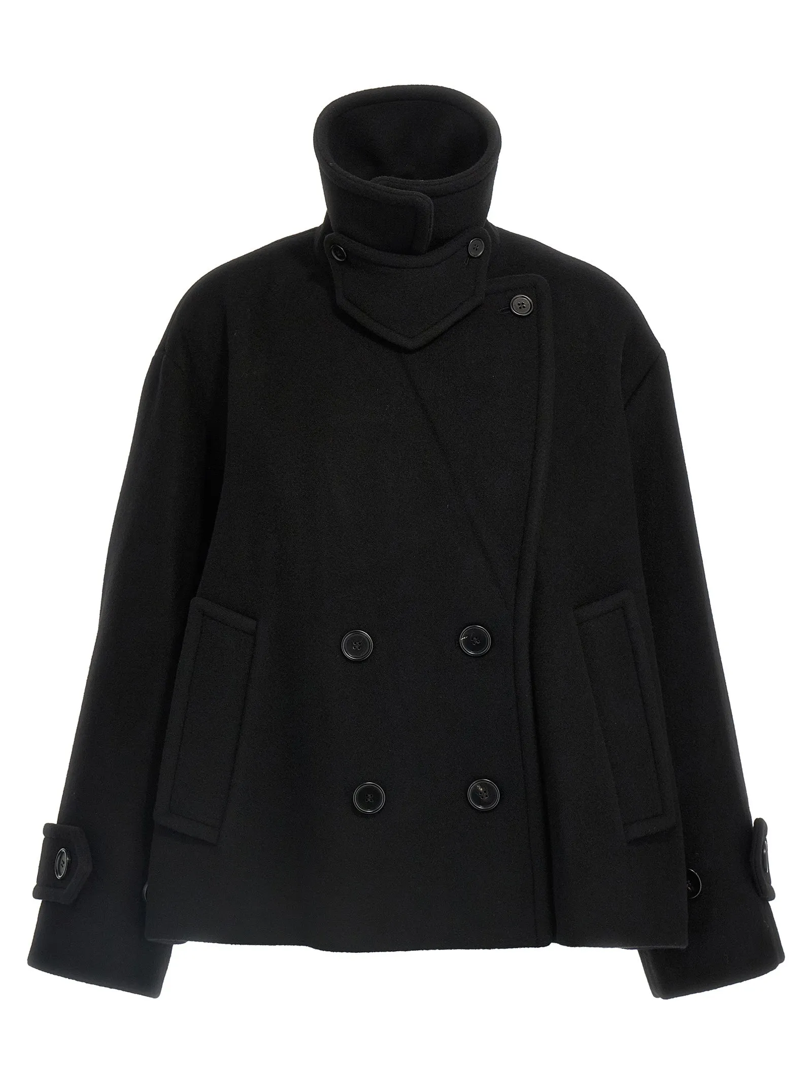 Double Breasted Wool Coat Coats And Trench Coats Black sold by Wanan Luxury product image thumbnail 2