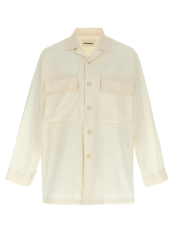 Logo Embroidery Shirt Shirt And Blouse White made by Jil Sander