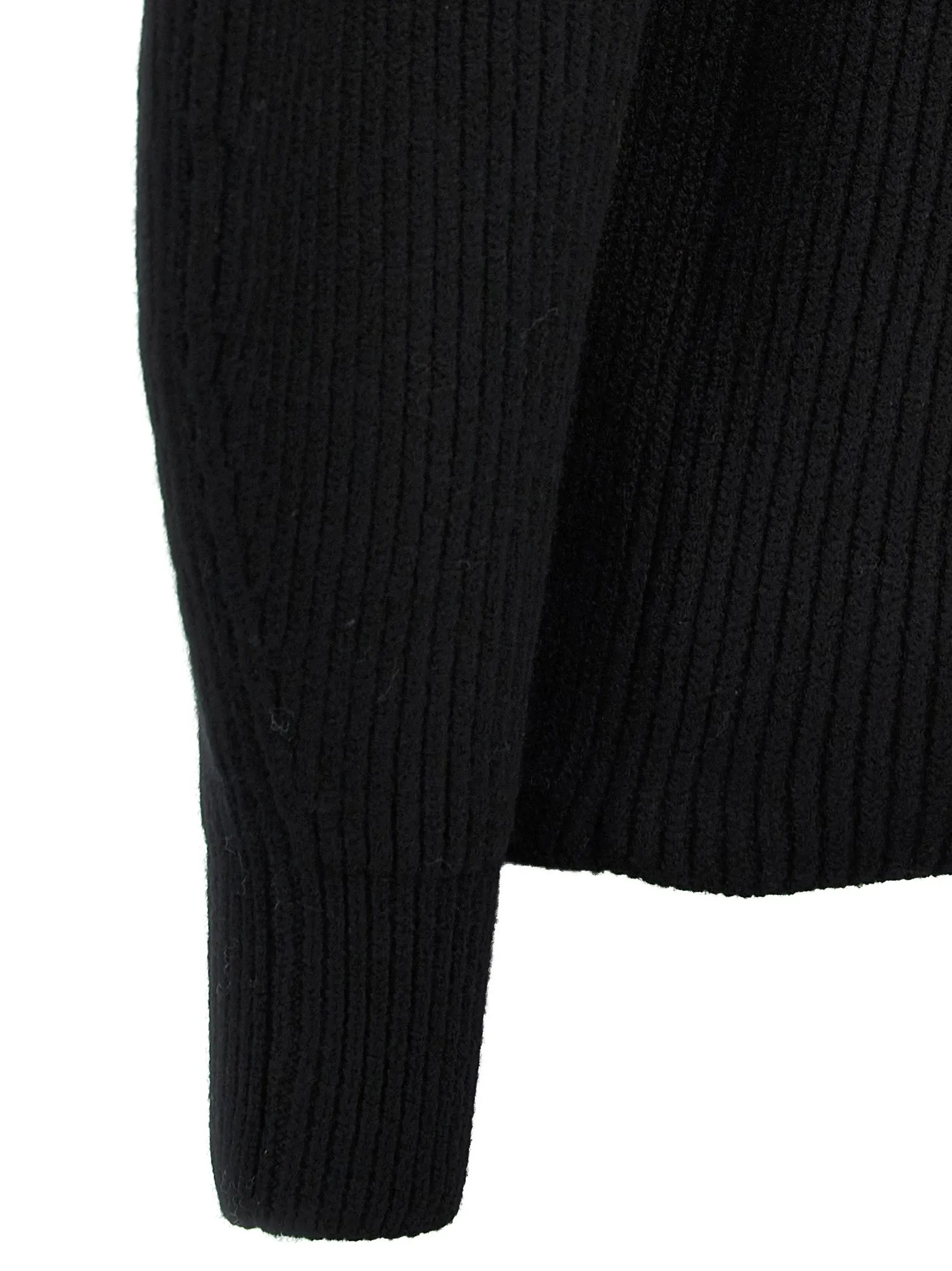 Ribbed Sweater Sweaters And Cardigans Black sold by Wanan Luxury product image thumbnail 4