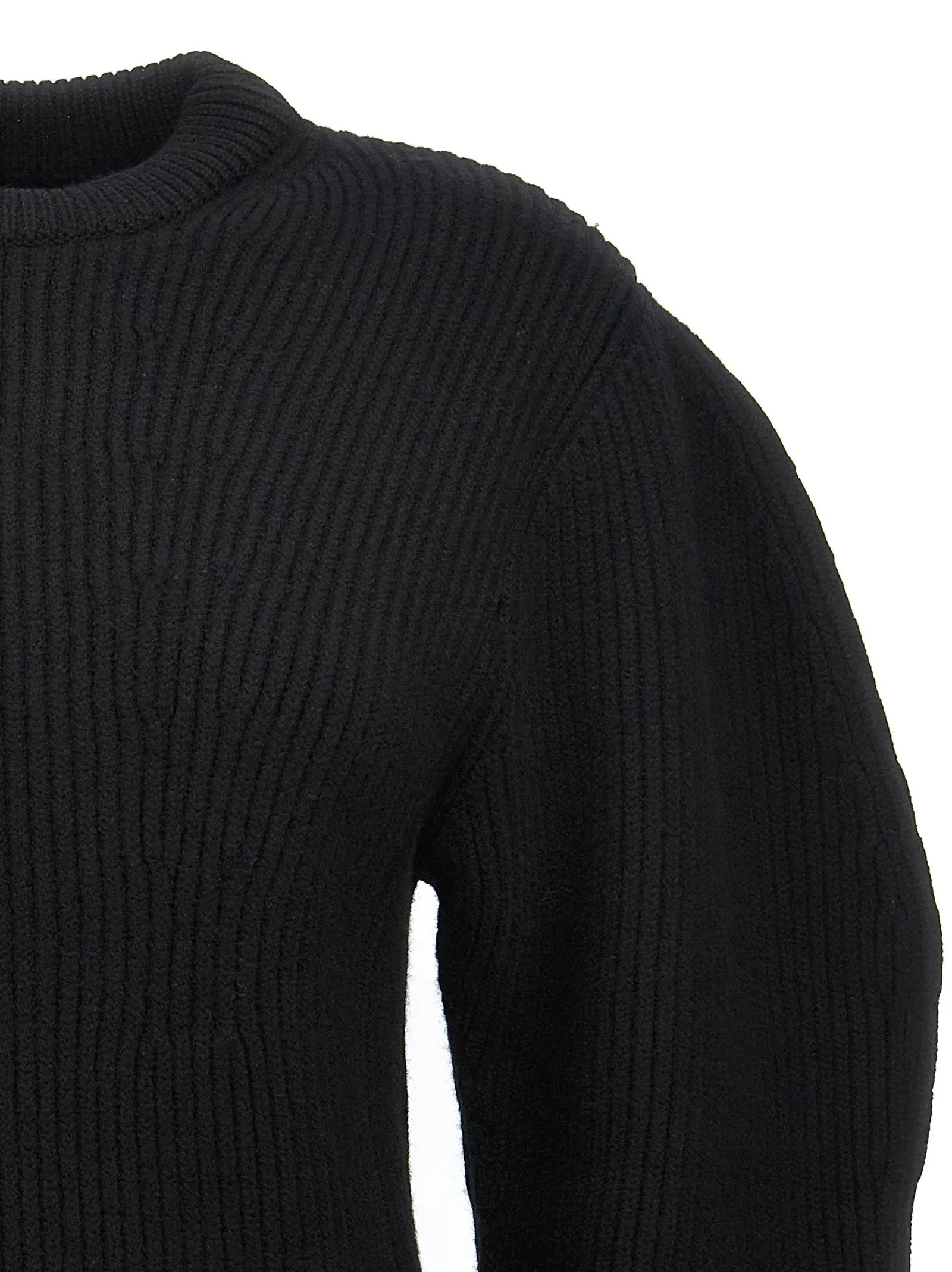 Ribbed Sweater Sweaters And Cardigans Black sold by Wanan Luxury product image thumbnail 3