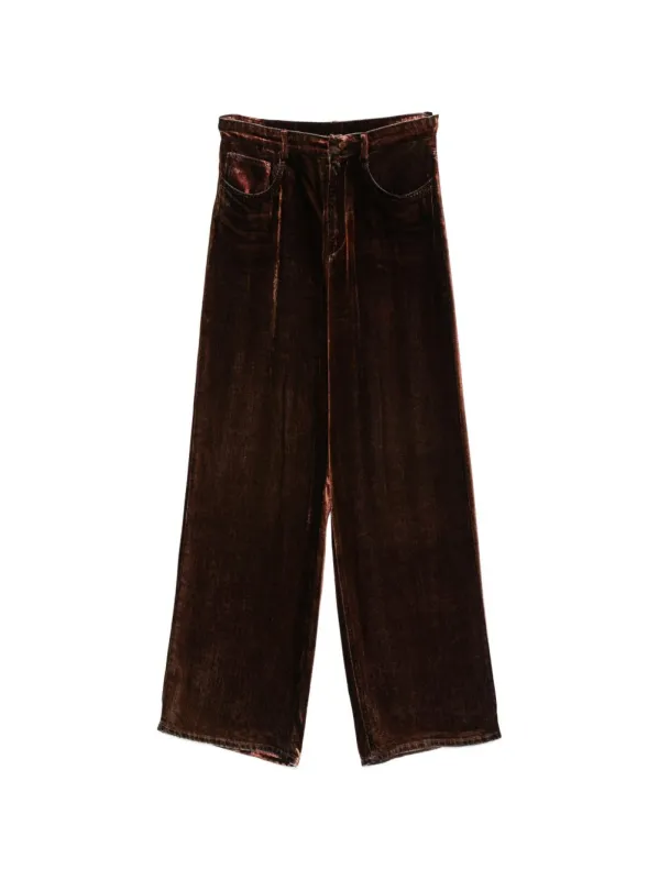 Velvet Wide-Leg Trousers made by Pierre-Louis Mascia