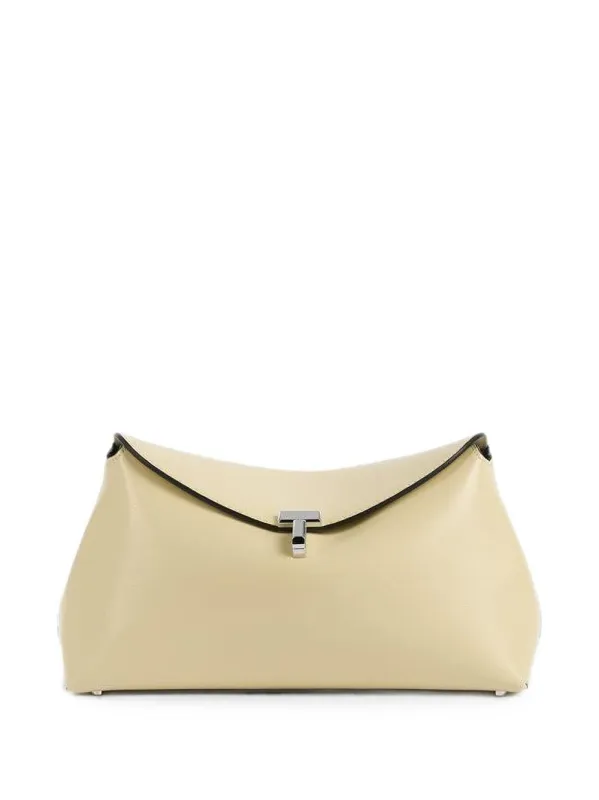 T-Lock Leather Clutch made by Toteme