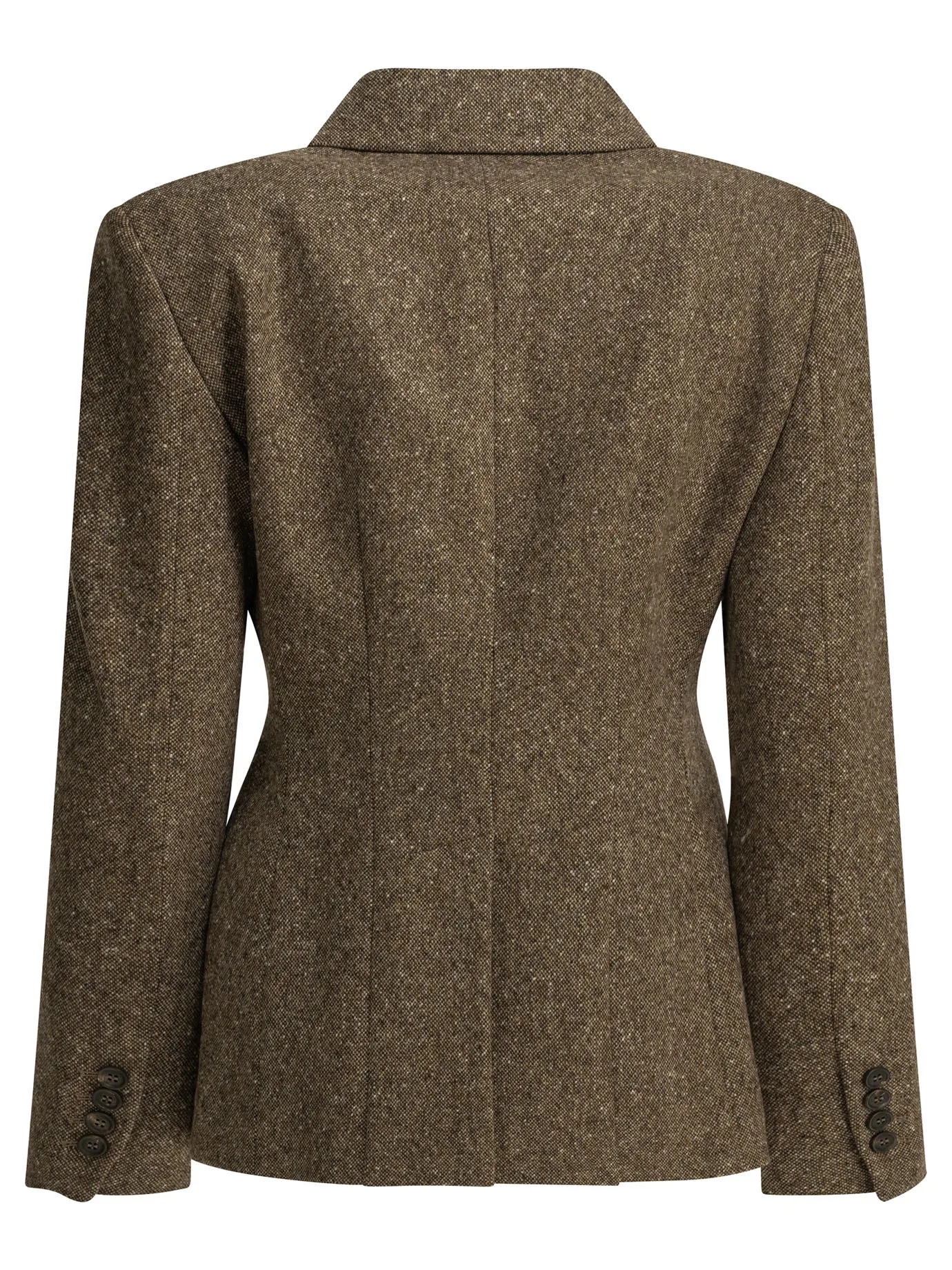 Double-Breasted Wool Blazer Jackets And Coats Brown sold by Wanan Luxury product image thumbnail 2