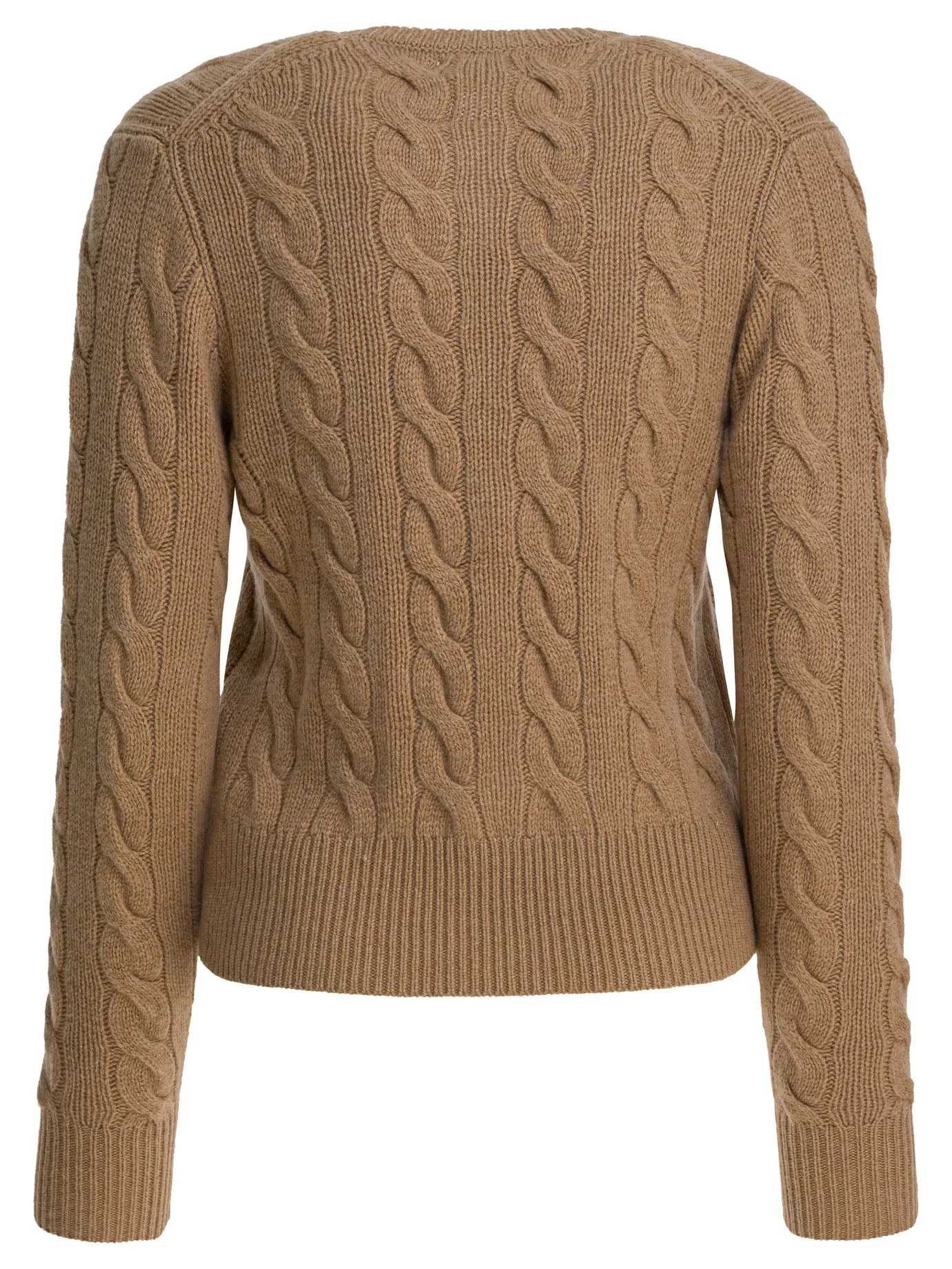 Wool And Cashmere Cardigan With Logo Knitwear Brown sold by Wanan Luxury product image thumbnail 2