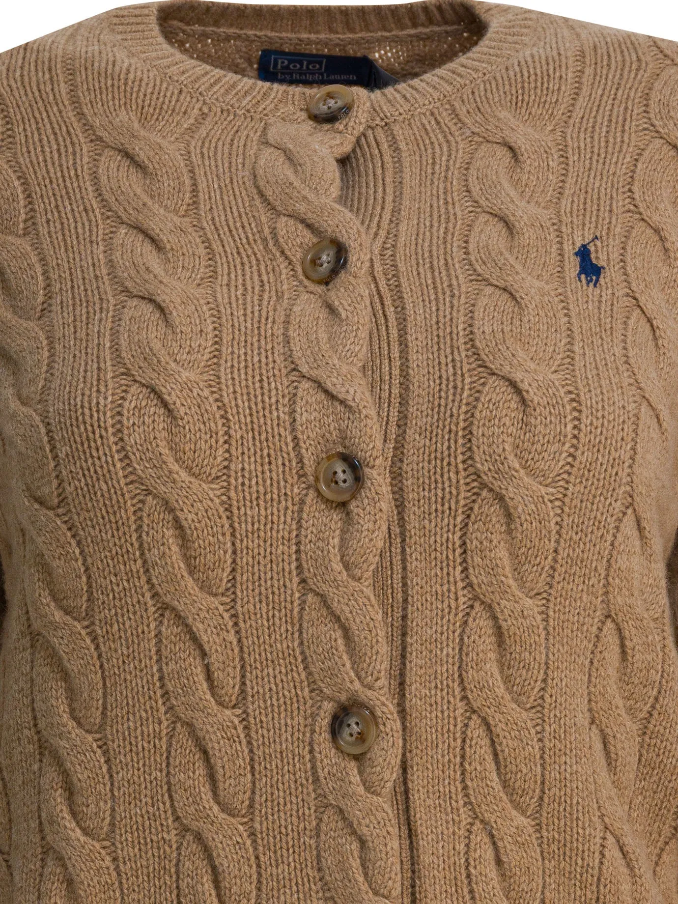 Wool And Cashmere Cardigan With Logo Knitwear Brown sold by Wanan Luxury product image thumbnail 3