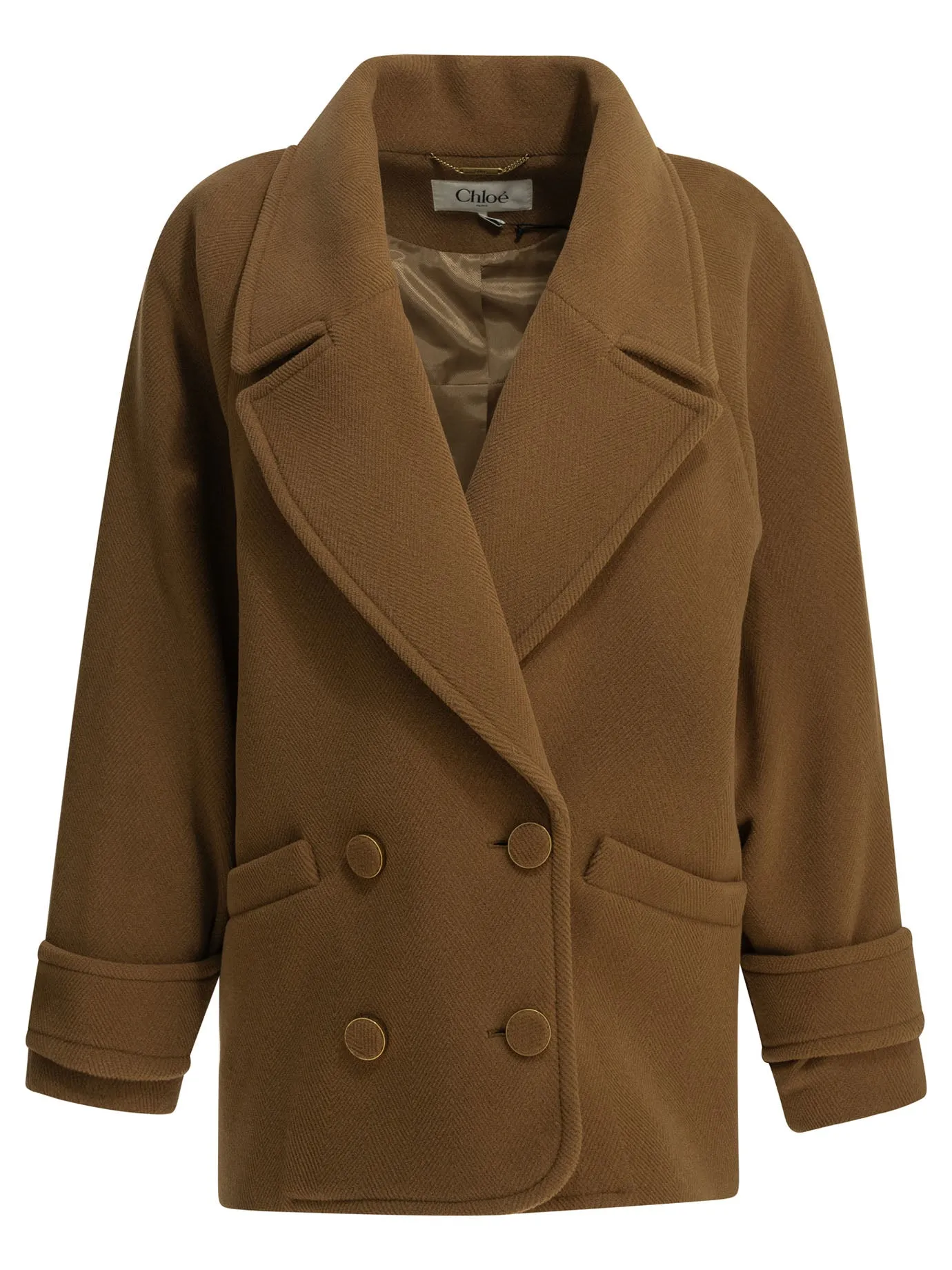 Short Wool Coat Jackets And Coats Brown sold by Wanan Luxury