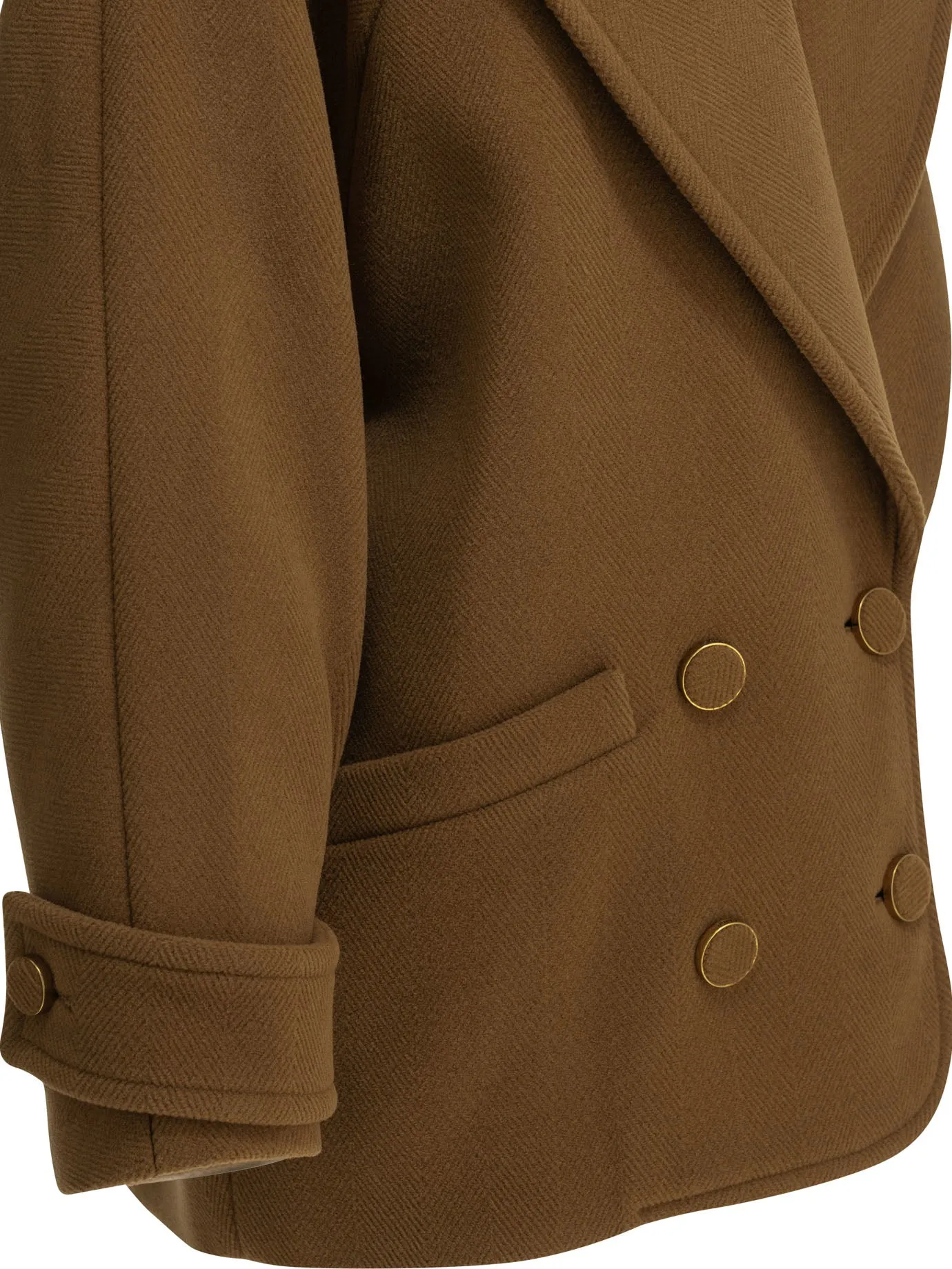 Short Wool Coat Jackets And Coats Brown sold by Wanan Luxury product image thumbnail 3