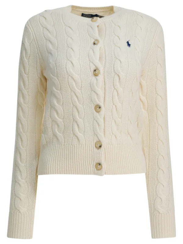 Wool And Cashmere Cardigan With Logo Knitwear White made by Polo by Ralph Lauren