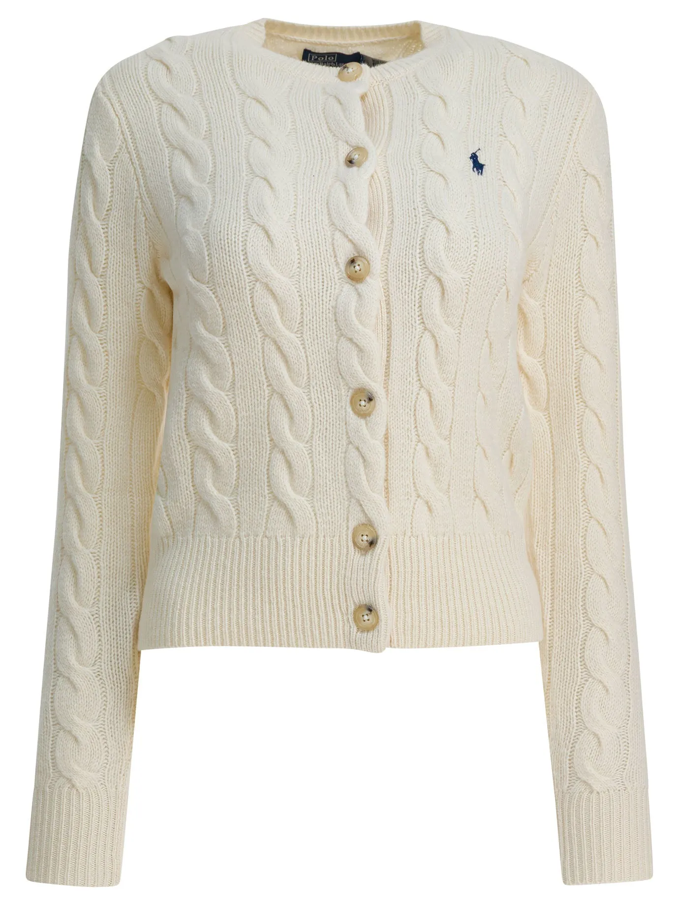 Wool And Cashmere Cardigan With Logo Knitwear White sold by Wanan Luxury