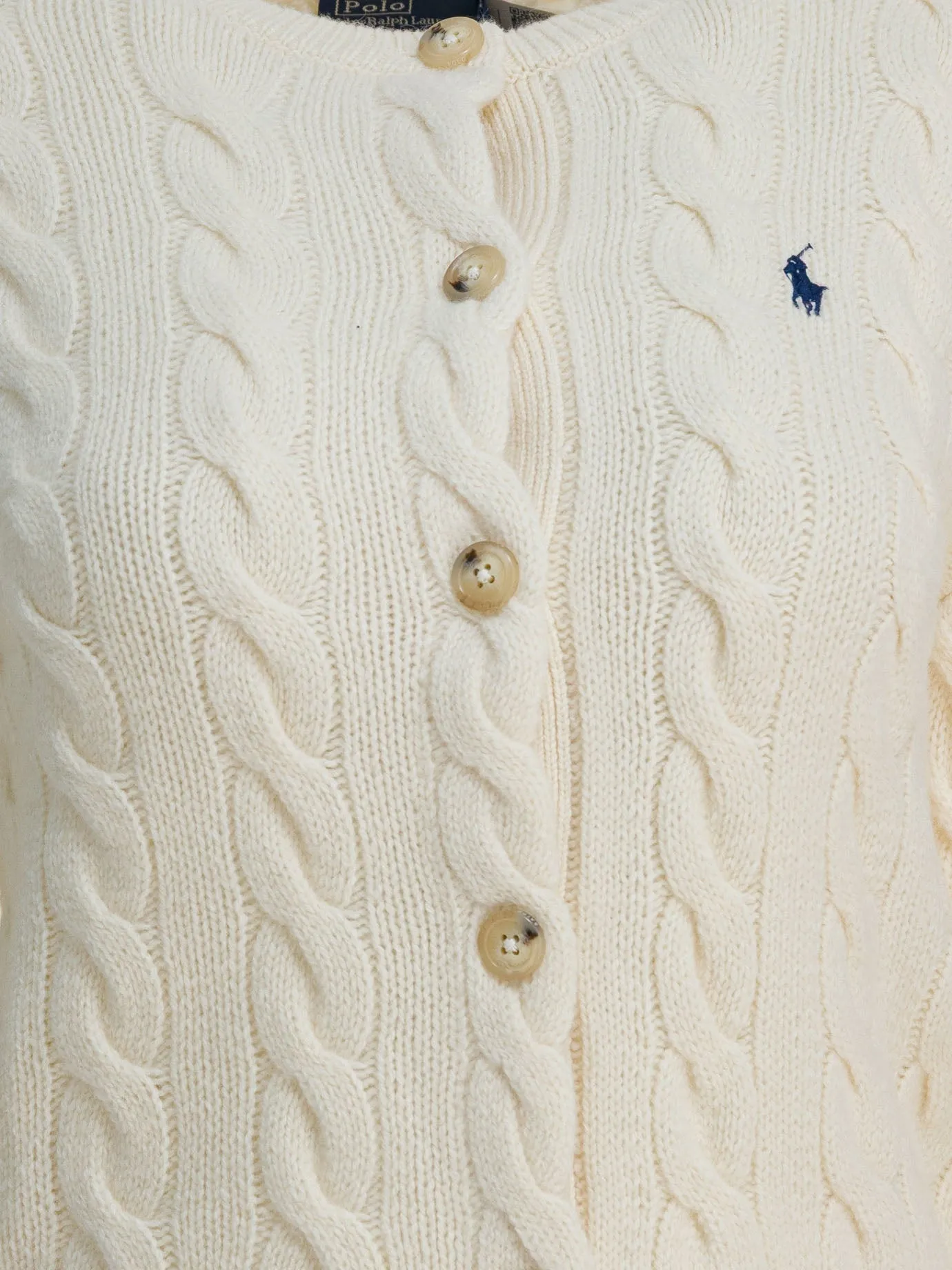 Wool And Cashmere Cardigan With Logo Knitwear White sold by Wanan Luxury product image thumbnail 3