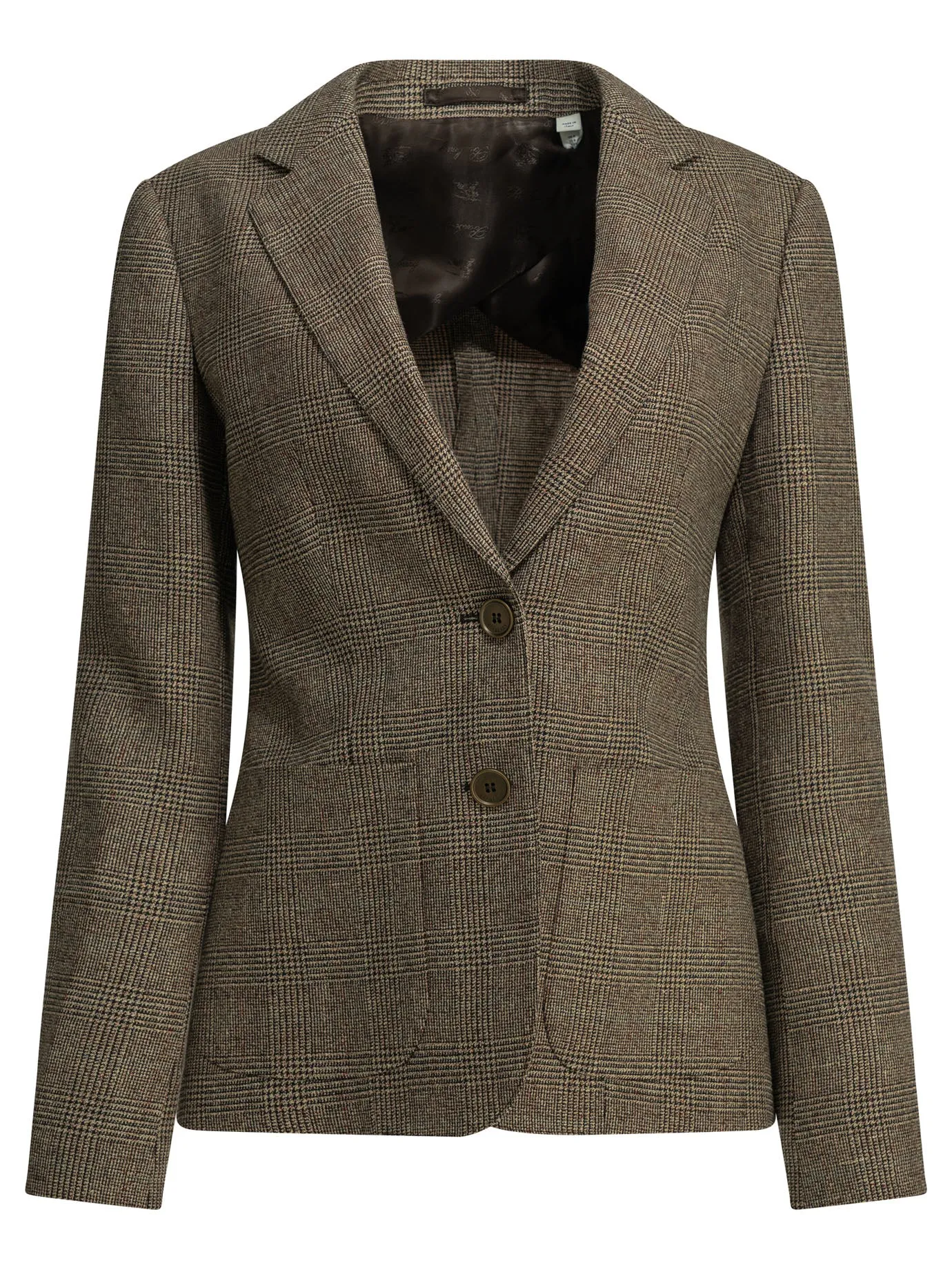Wool-And-Linen-Blend Blazer Jackets And Coats Brown sold by Wanan Luxury