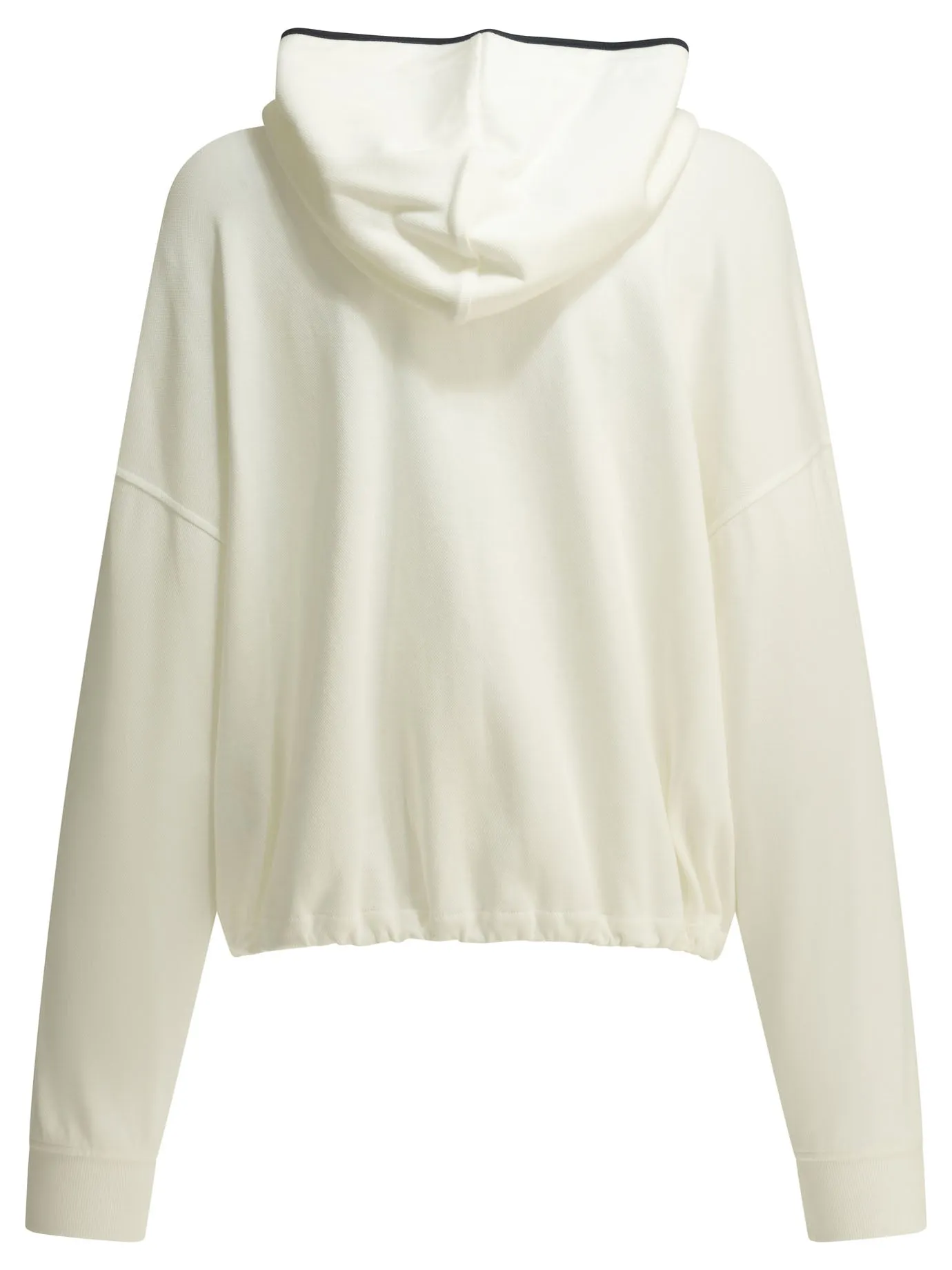 Zip-Up Sweatshirt With Logo Sweatshirts White sold by Wanan Luxury product image thumbnail 2