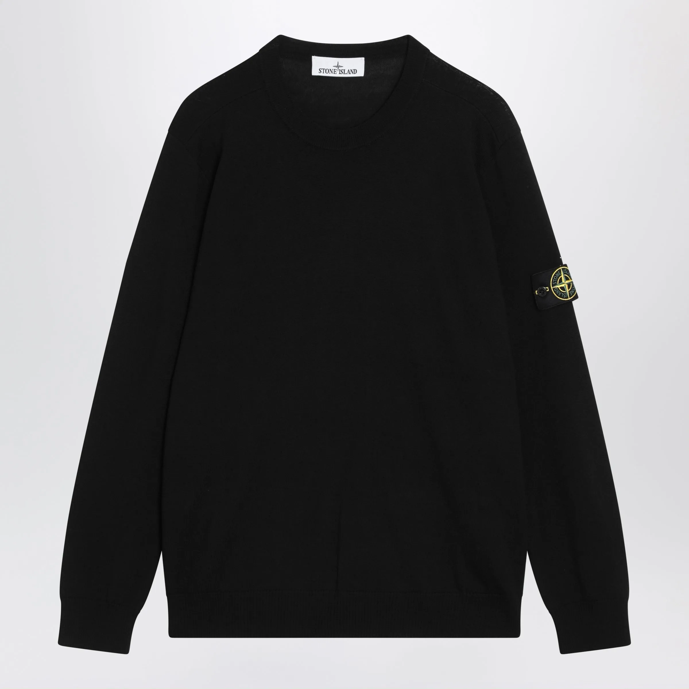 Black Wool Crew-Neck Sweater sold by Wanan Luxury