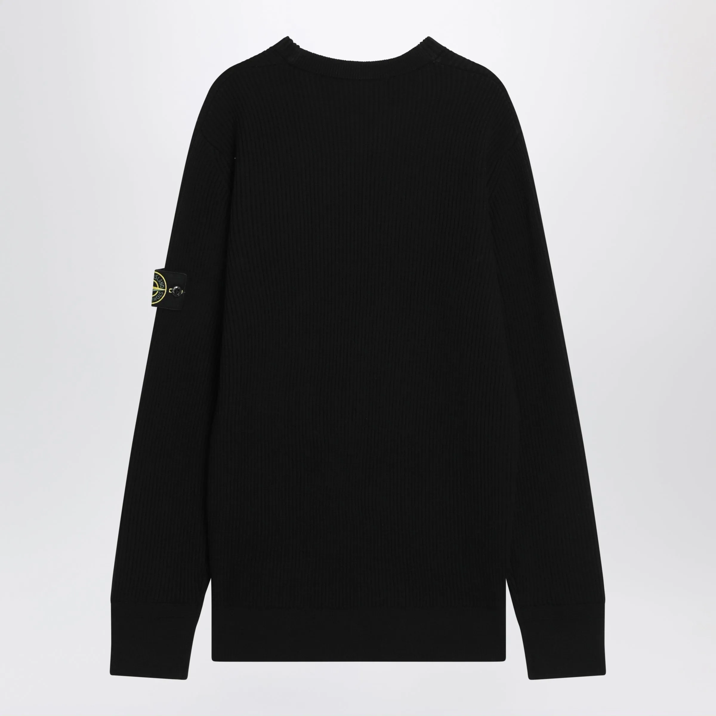 Black Ribbed Crew-Neck Sweater sold by Wanan Luxury product image thumbnail 2