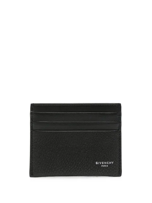 Logo-Print Grained Leather Card Holder made by Givenchy