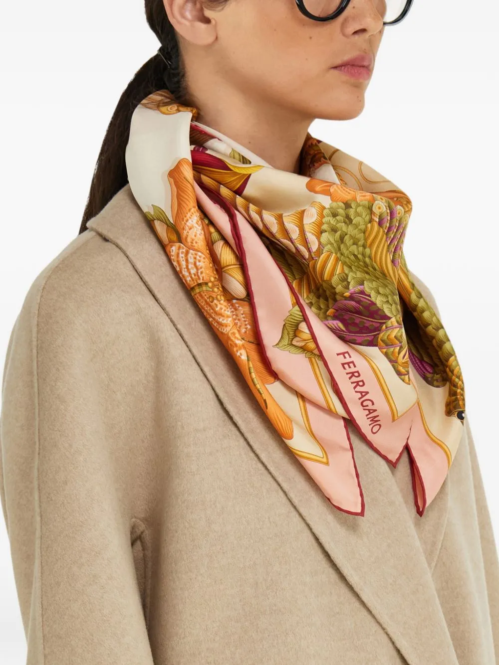 Printed Silk Foulard sold by Wanan Luxury product image thumbnail 3