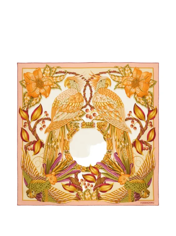 Printed Silk Foulard made by Salvatore Ferragamo