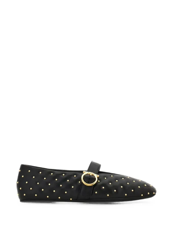 Leather Quilted Ballet Flats made by Salvatore Ferragamo