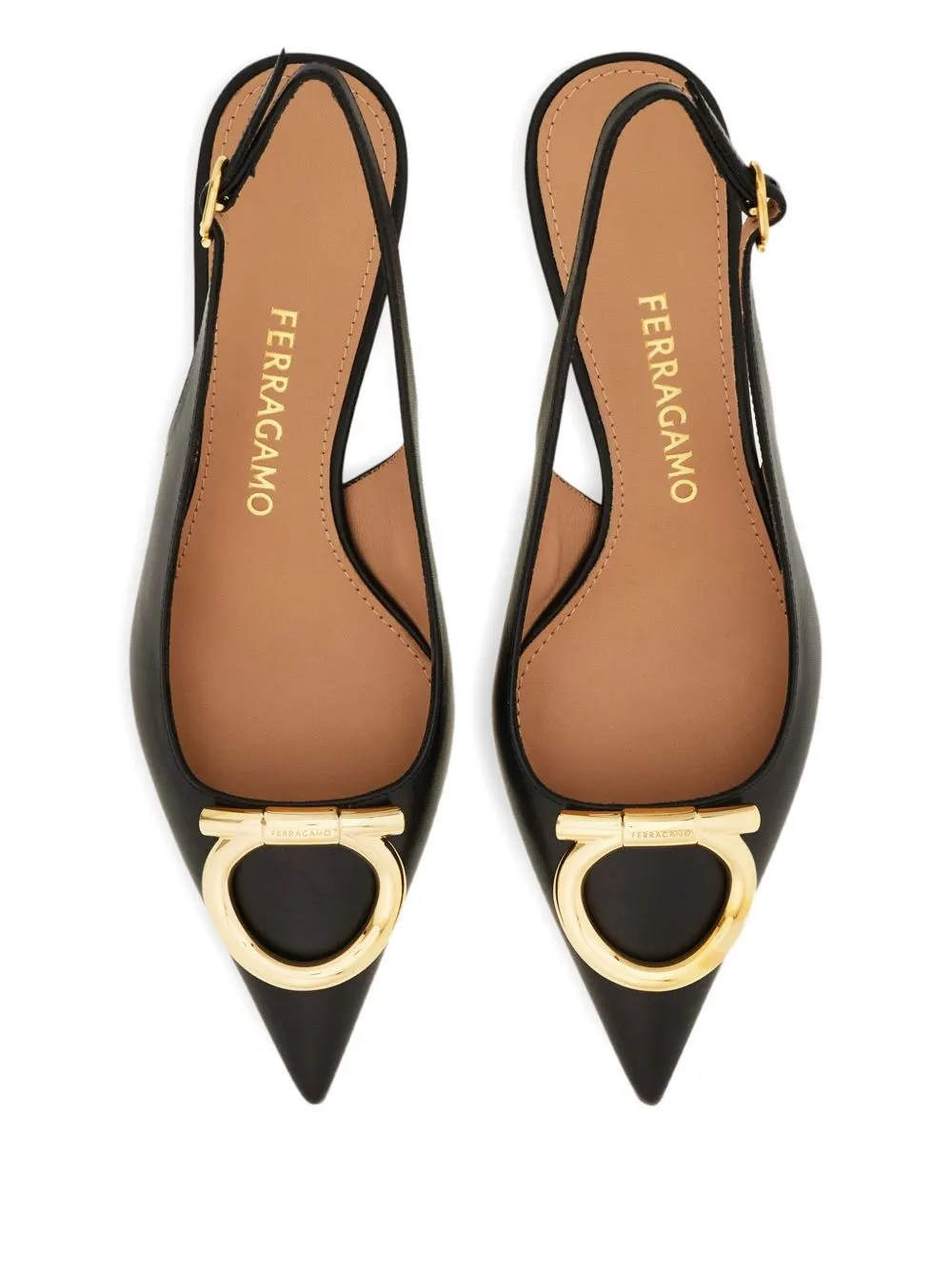 Gancini Leather Slingback Pumps sold by Wanan Luxury product image thumbnail 3
